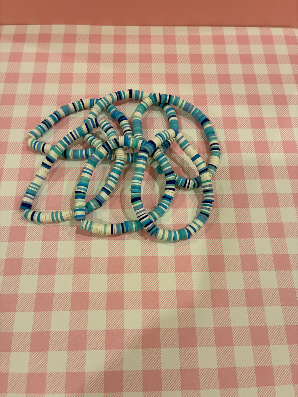 Blue Clay Beaded Bracelet