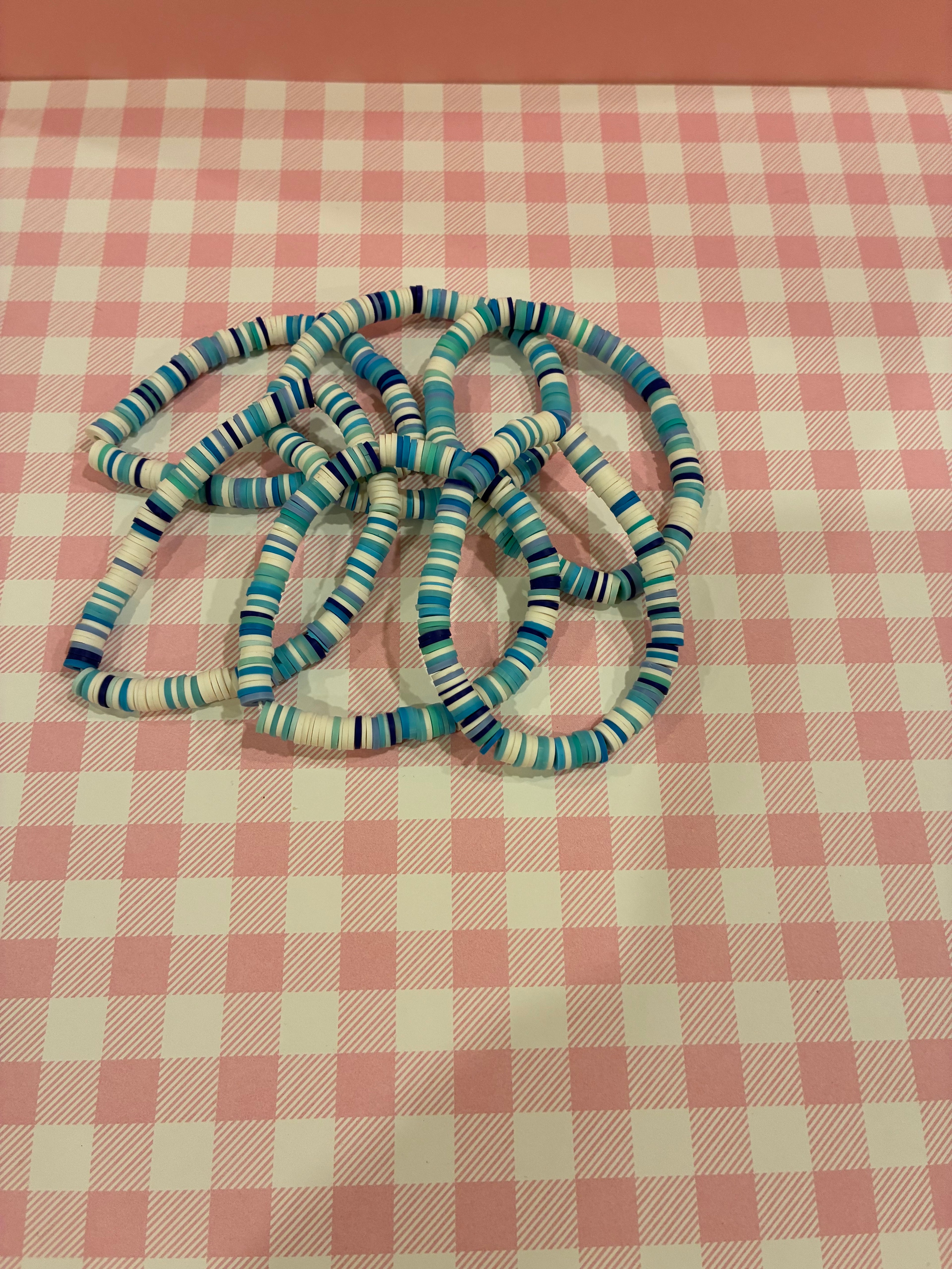 Blue Clay Beaded Bracelet
