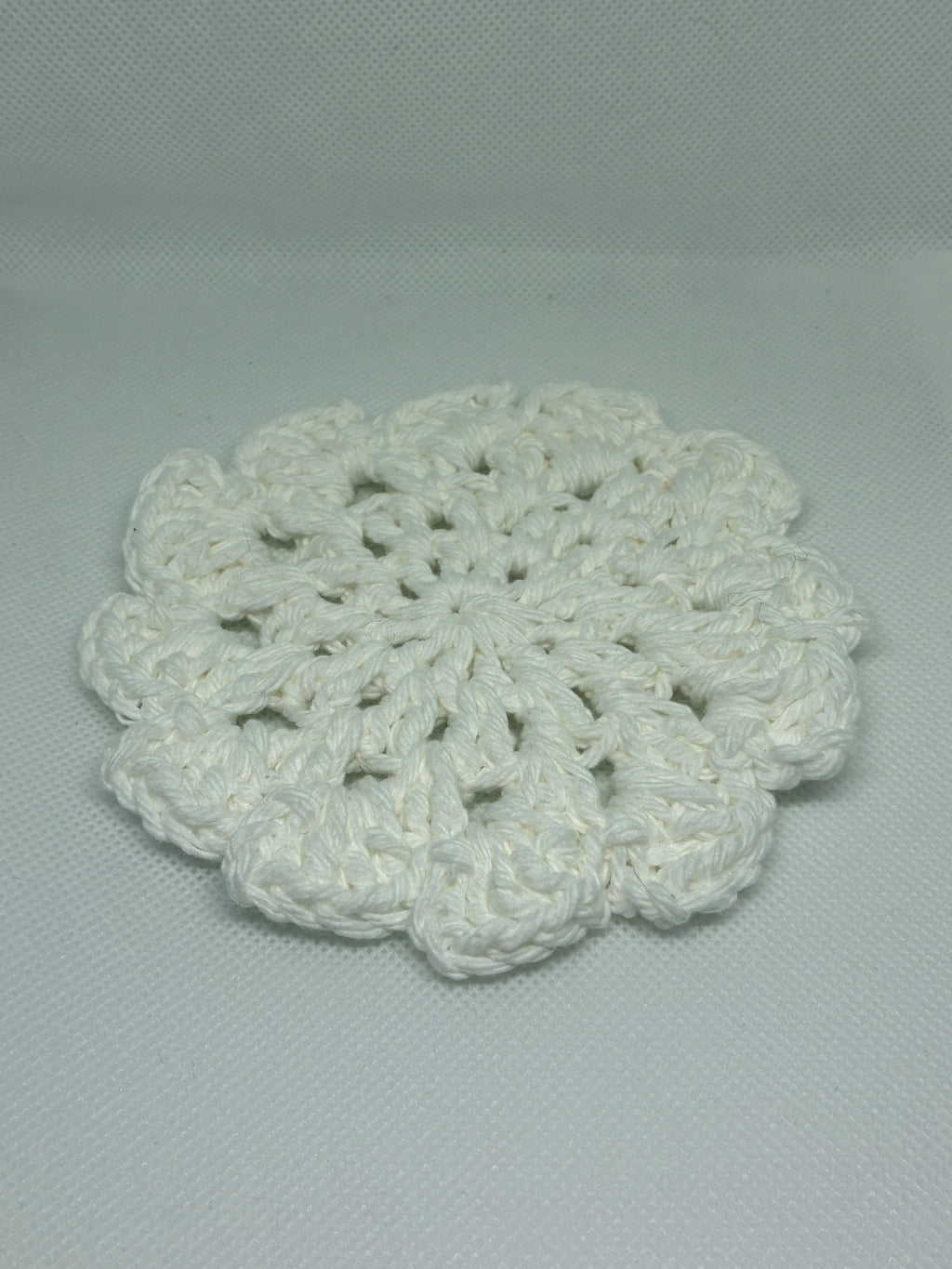 White Crochet Coaster