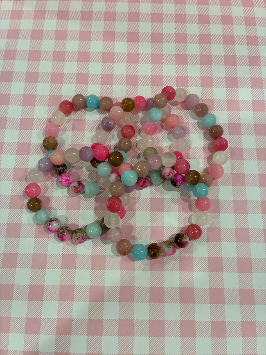 Neapolitan Dyed Jade Beaded Bracelet