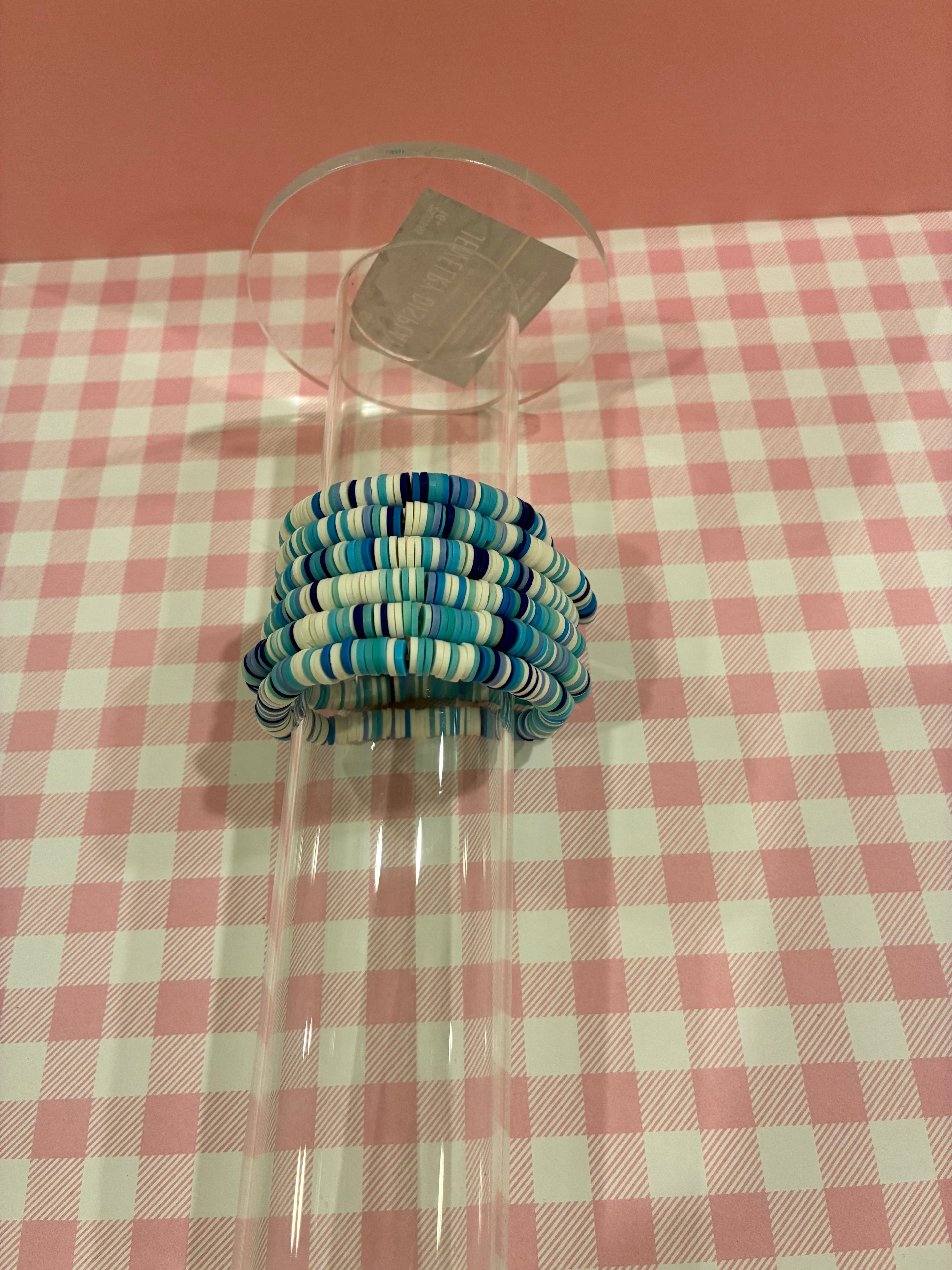 Blue Clay Beaded Bracelet