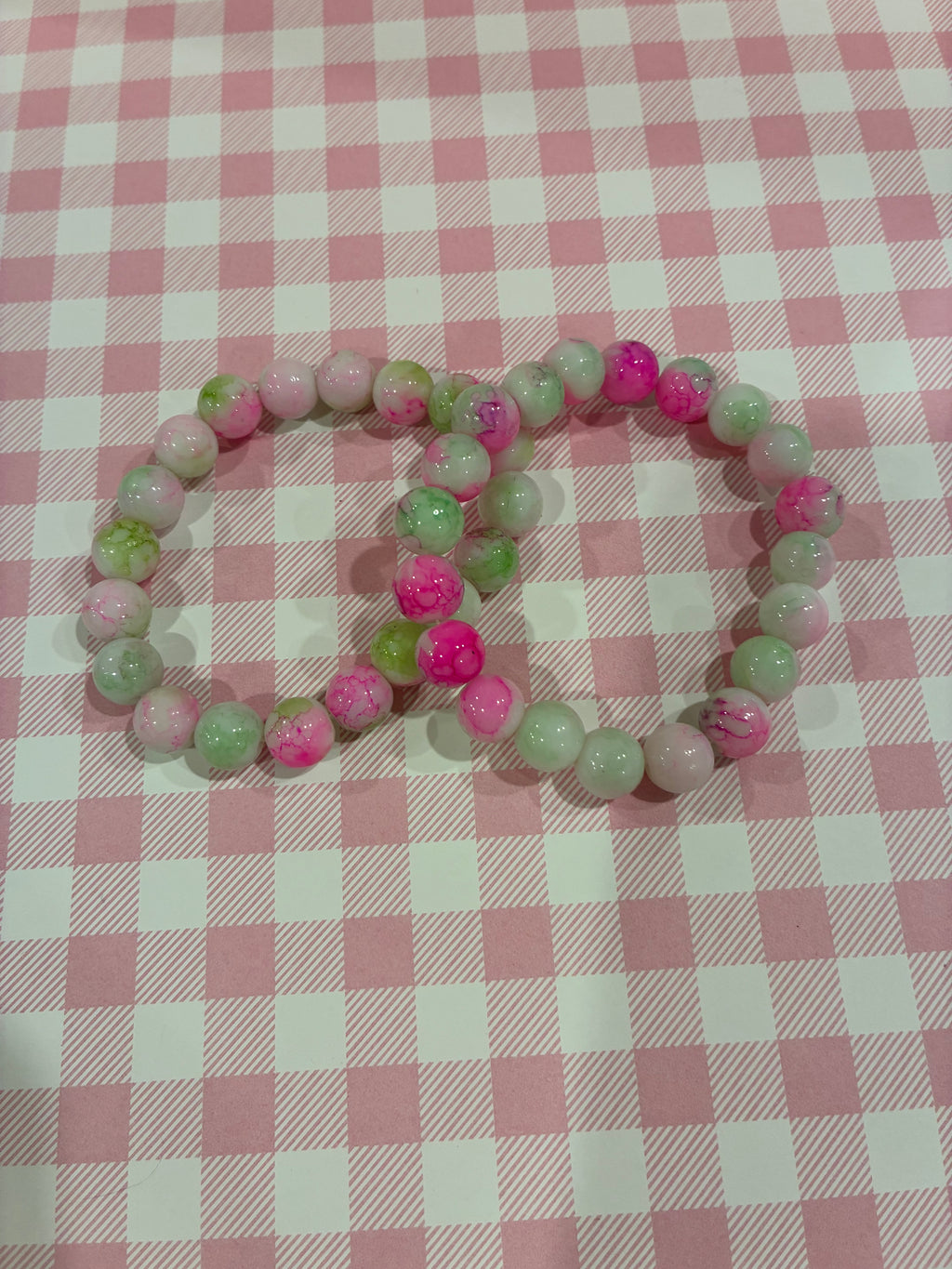 Poison Ivy Dyed Jade Beaded Bracelet