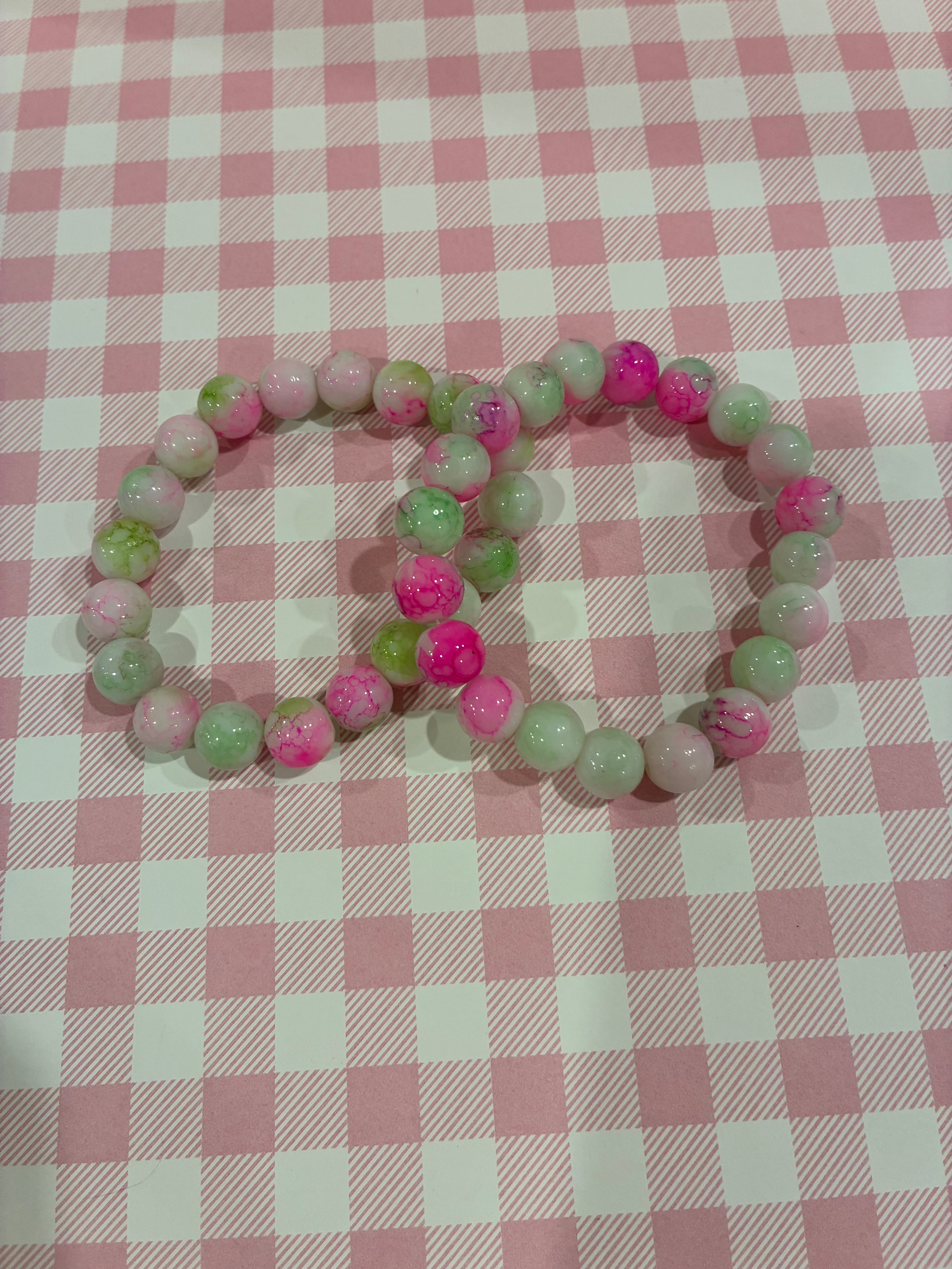 Poison Ivy Dyed Jade Beaded Bracelet