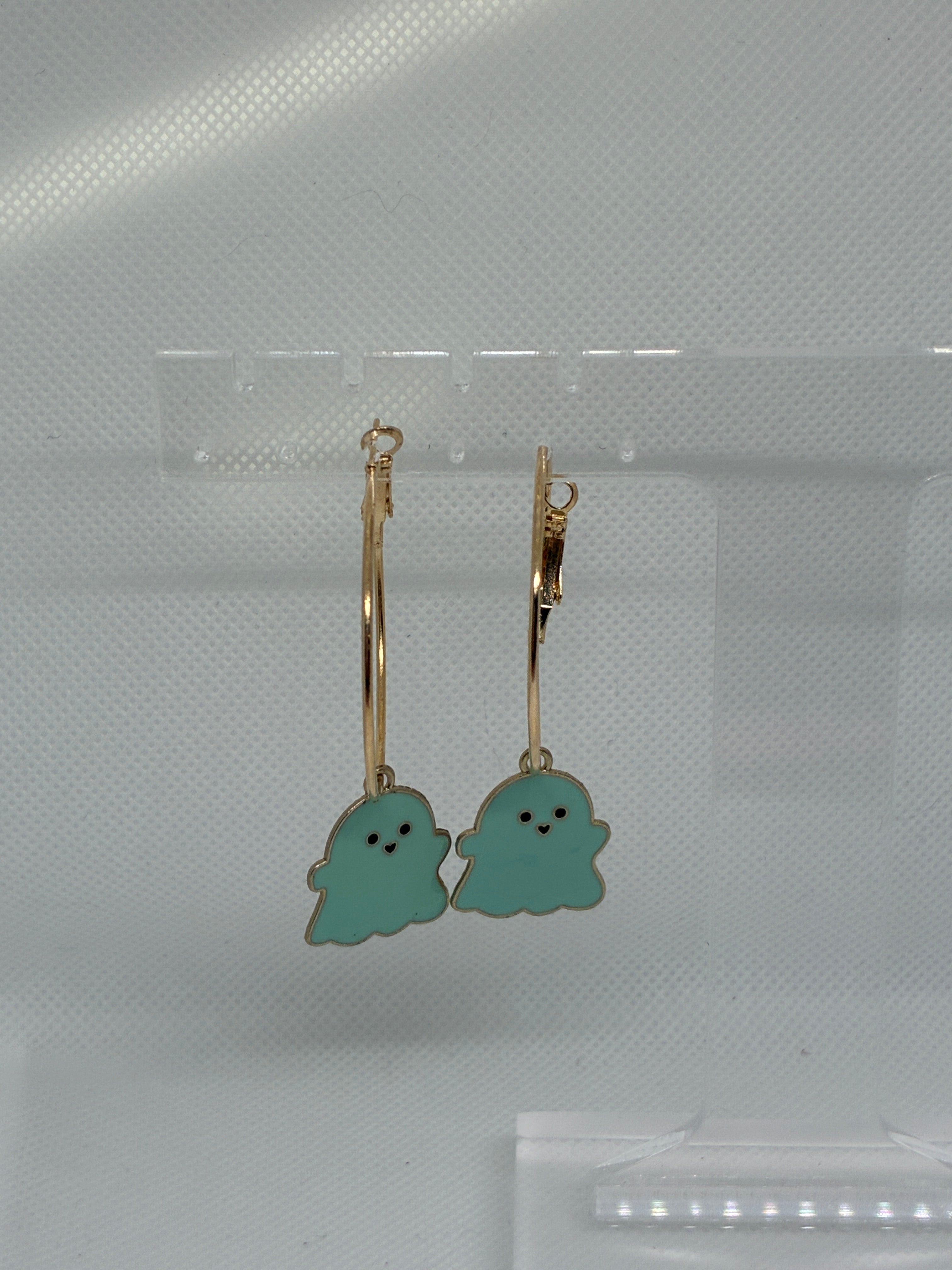 Teal Ghost Hoops