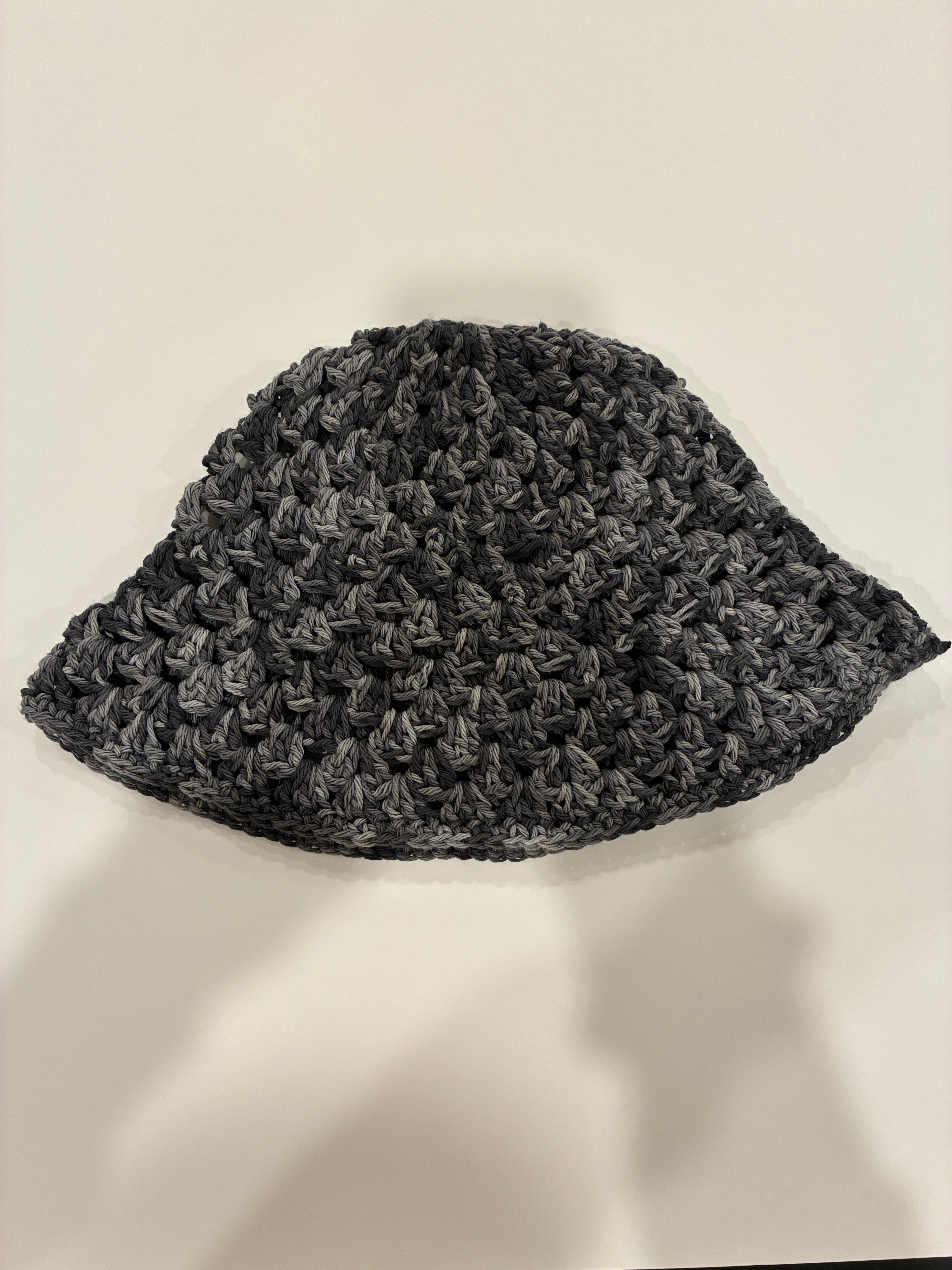Gray Stripey Bucket Hat