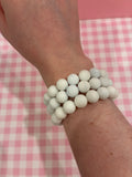 Blue Marble Beaded Bracelet