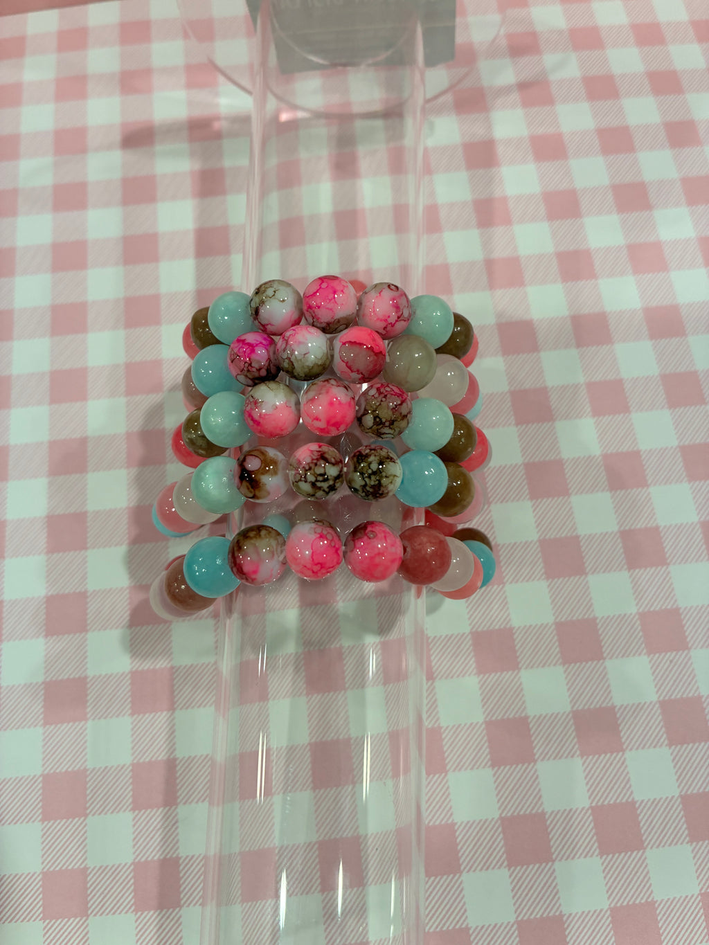 Neapolitan Dyed Jade Beaded Bracelet