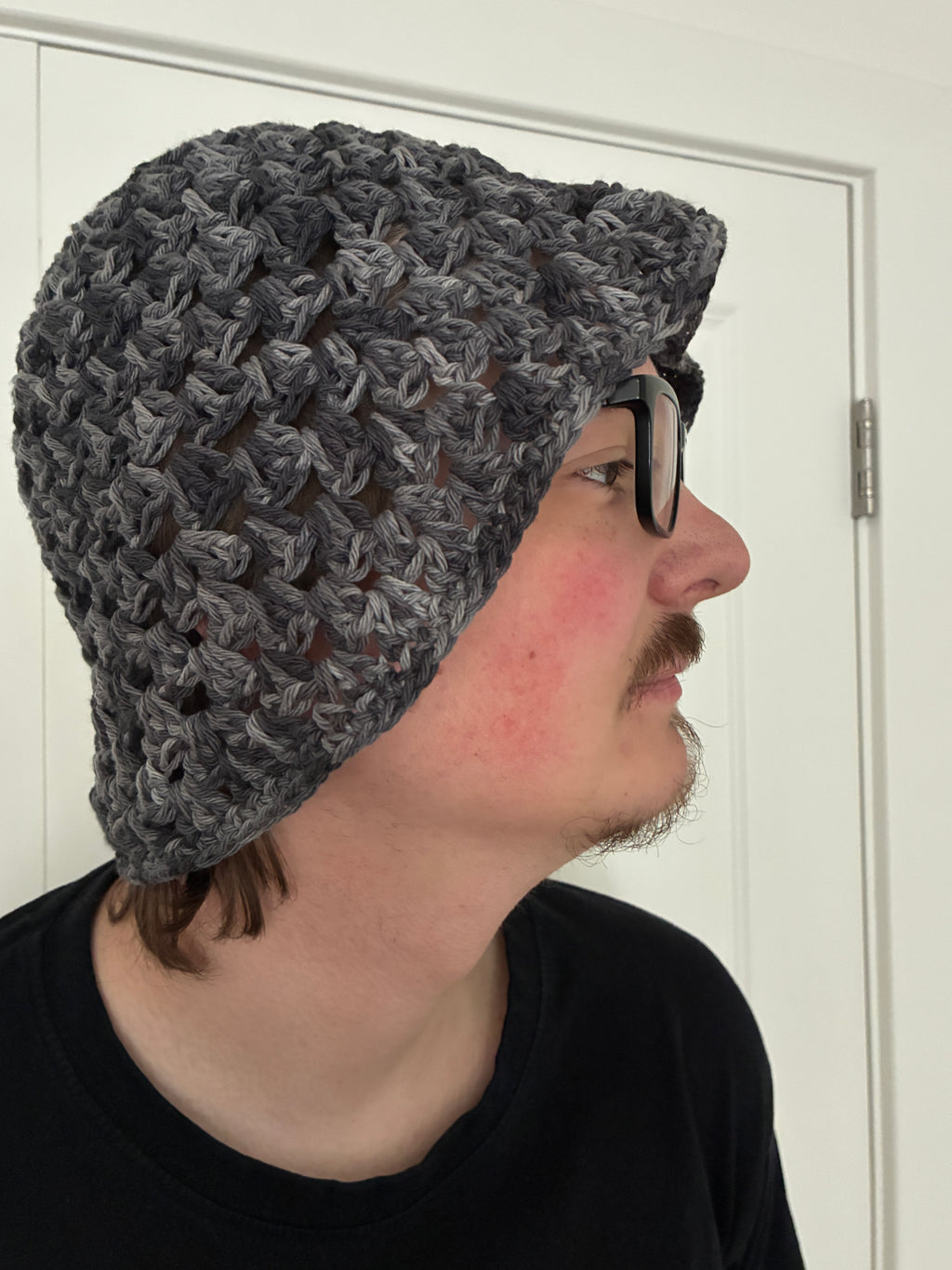 Gray Stripey Bucket Hat