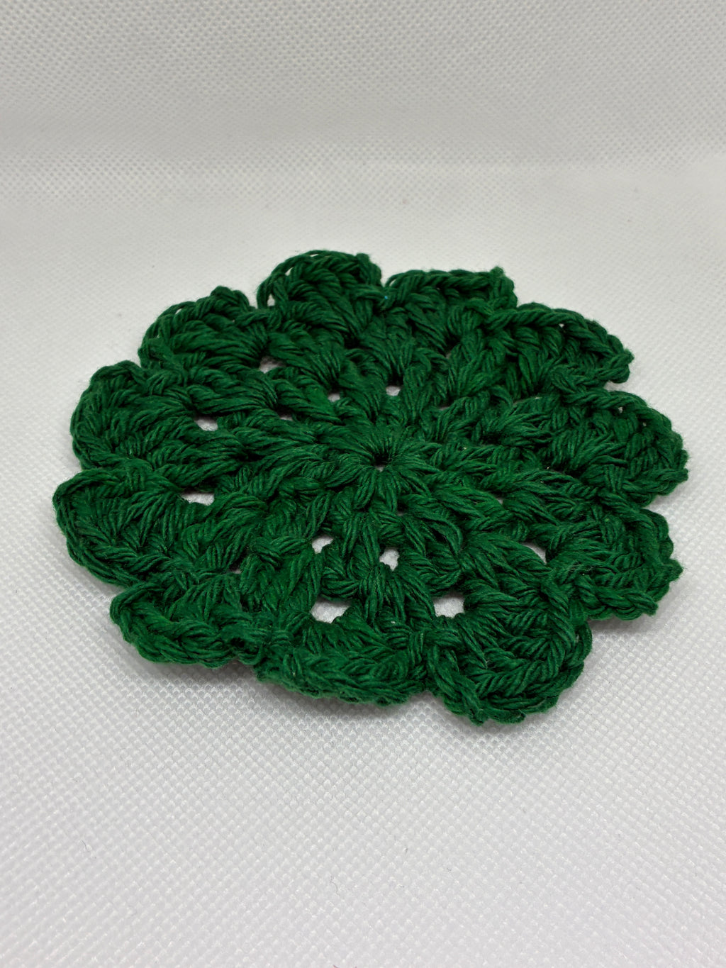 Green Crochet Coaster