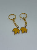Yellow Maple Leaf Keychain