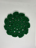 Green Crochet Coaster