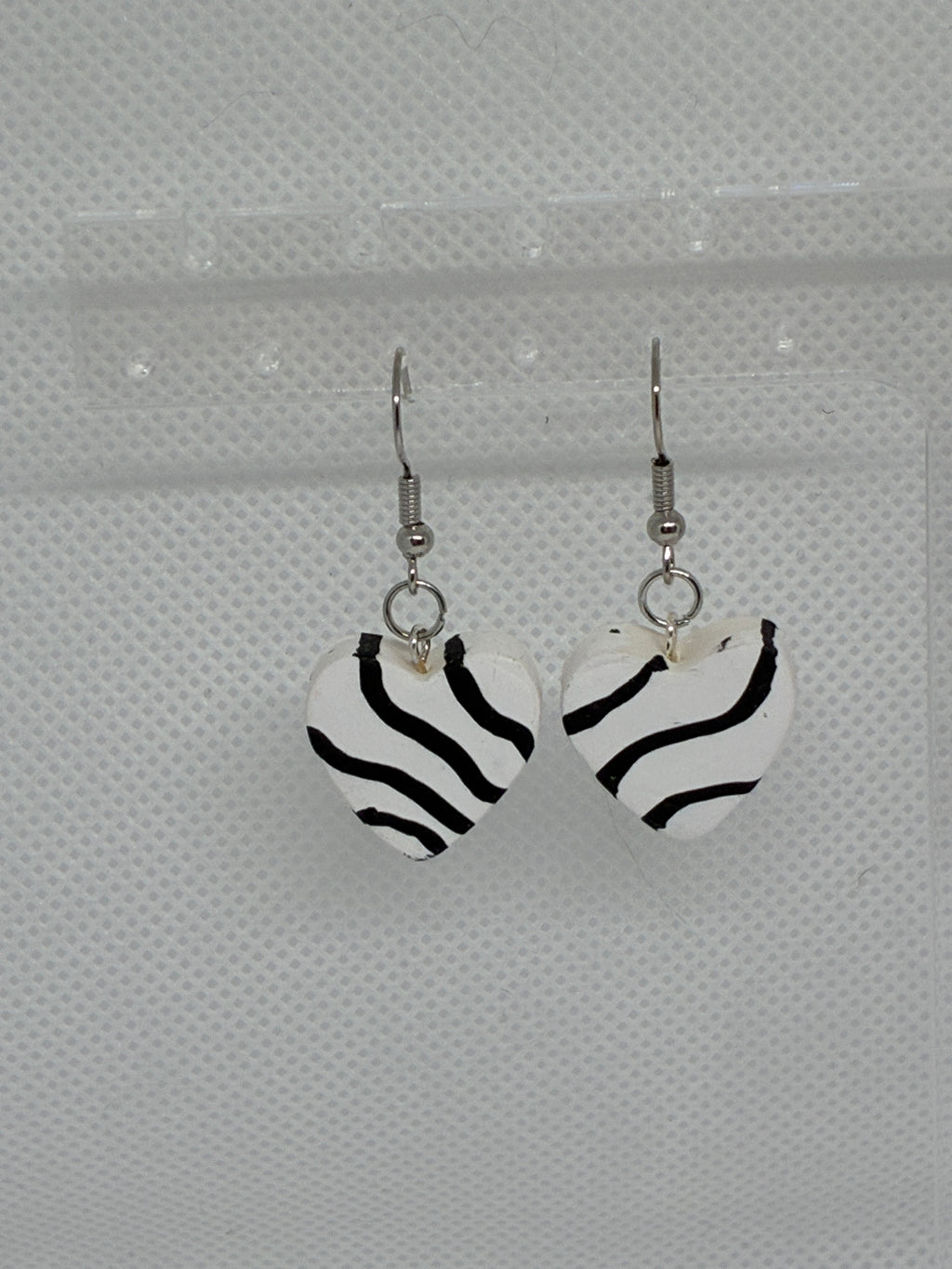 Clay Zebra Cake Earrings