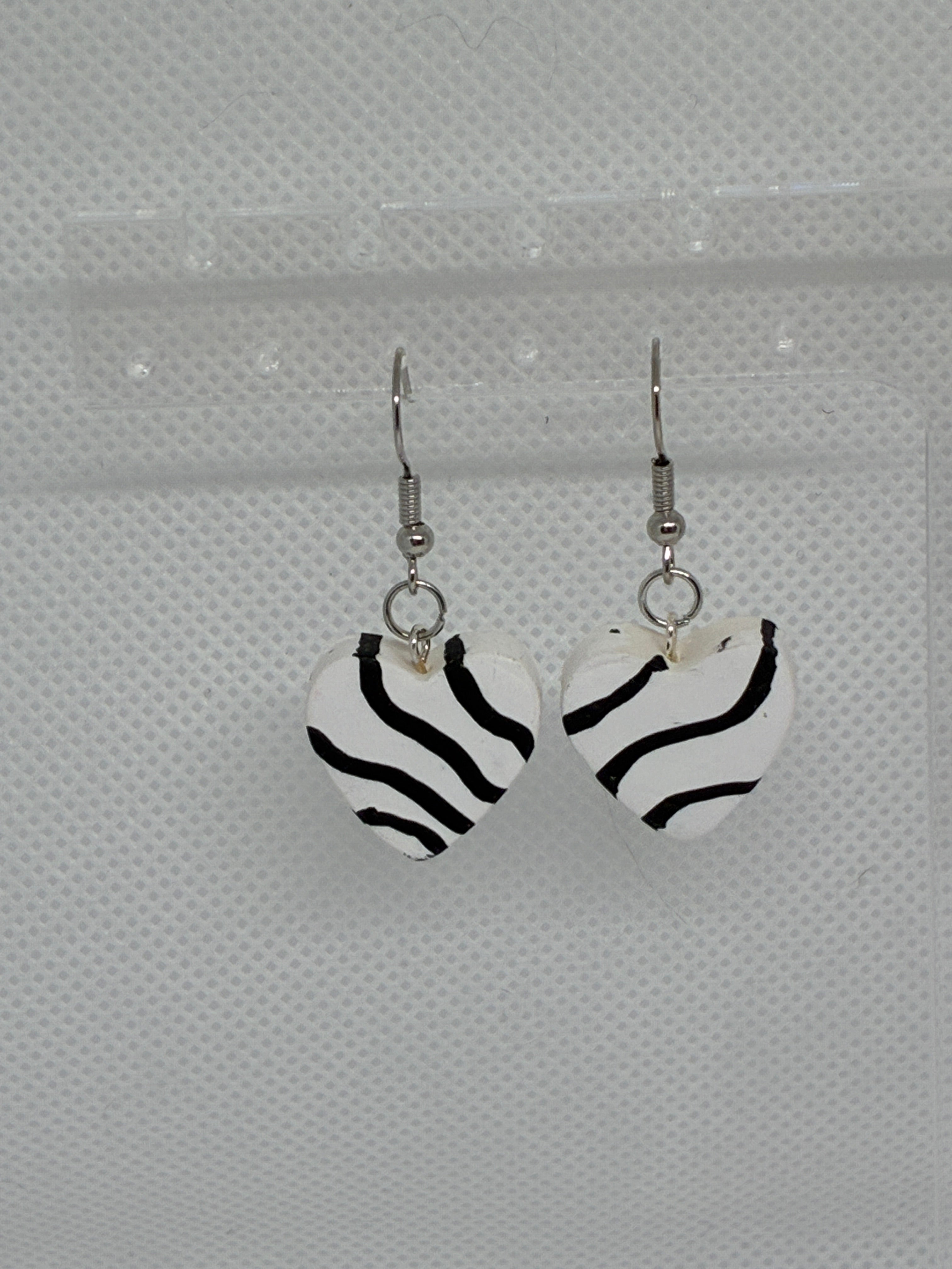 Clay Zebra Cake Earrings