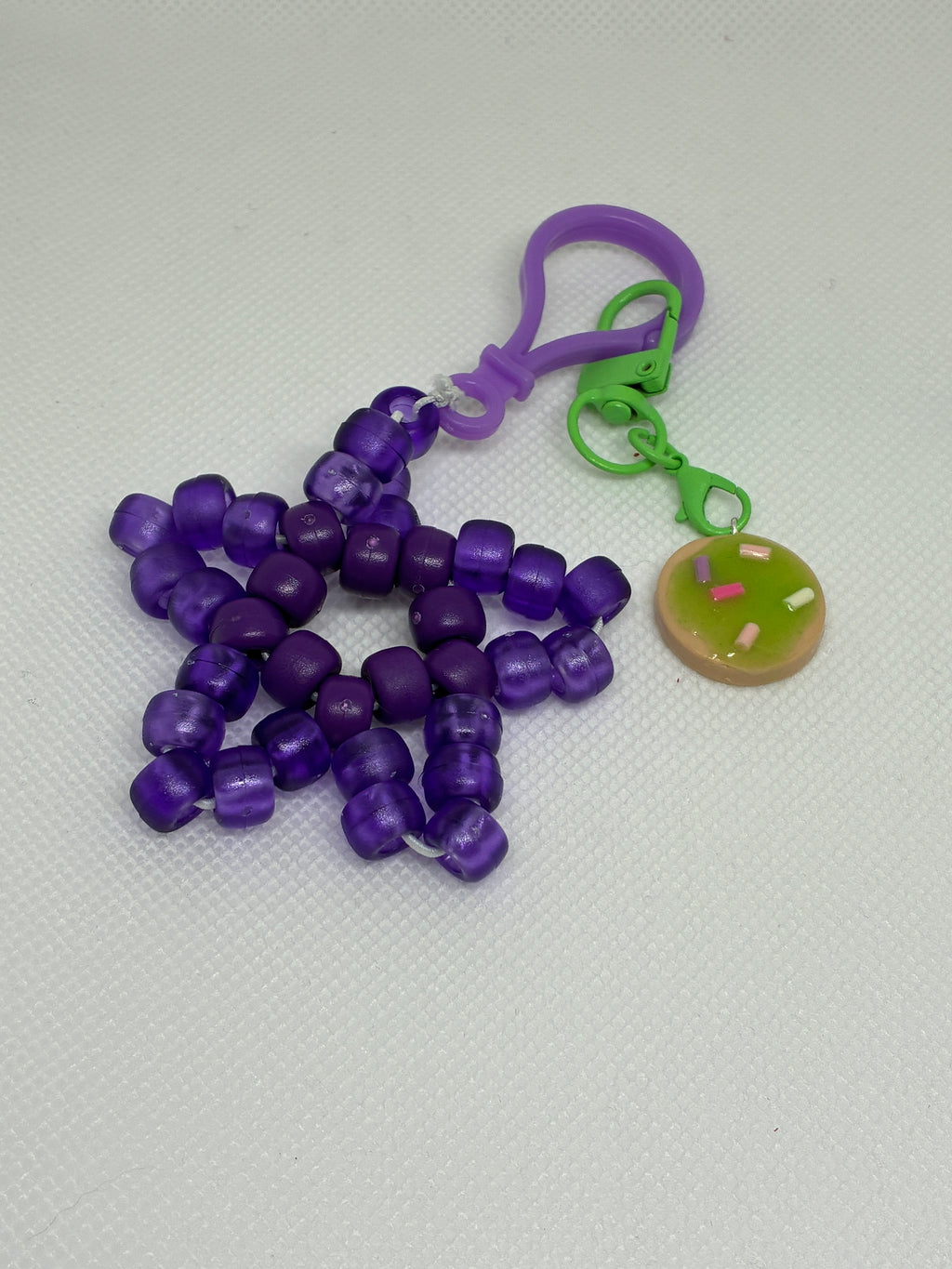 Green Clay Cookie Keychain