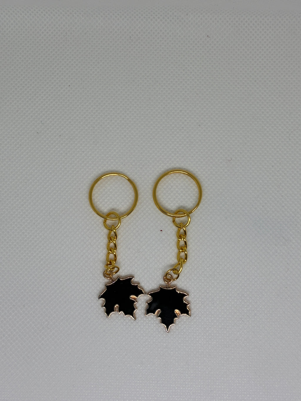Black Maple Leaf Keychain