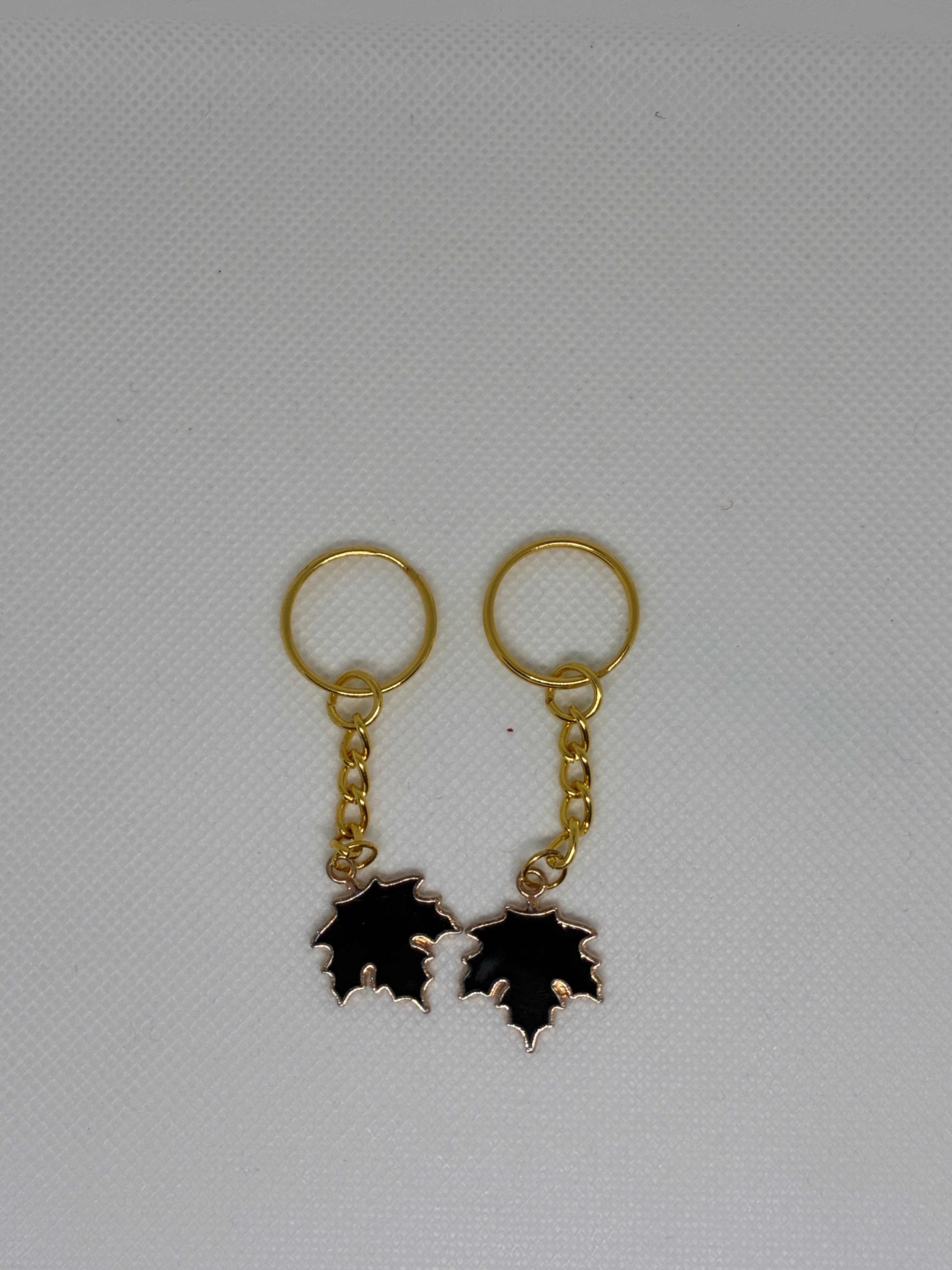 Black Maple Leaf Keychain