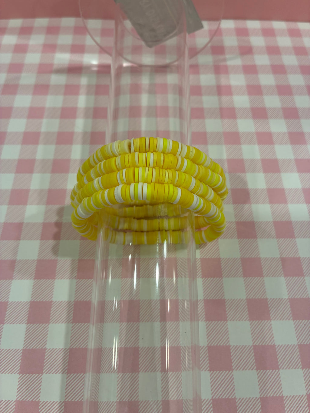 Yellow Clay Bead Bracelet