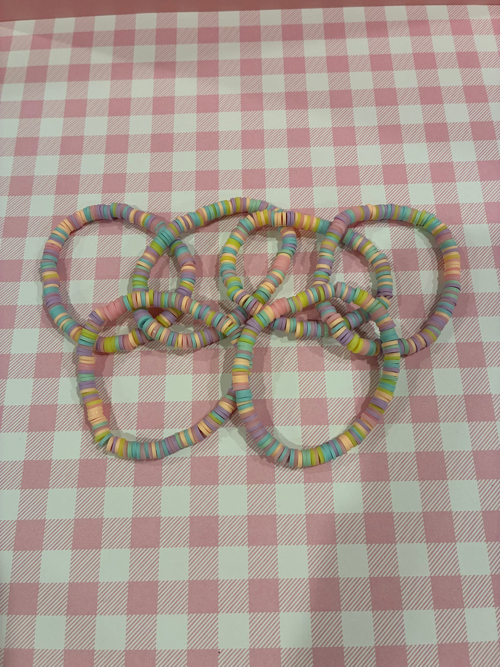 Pastel Clay Bead Bracelet
