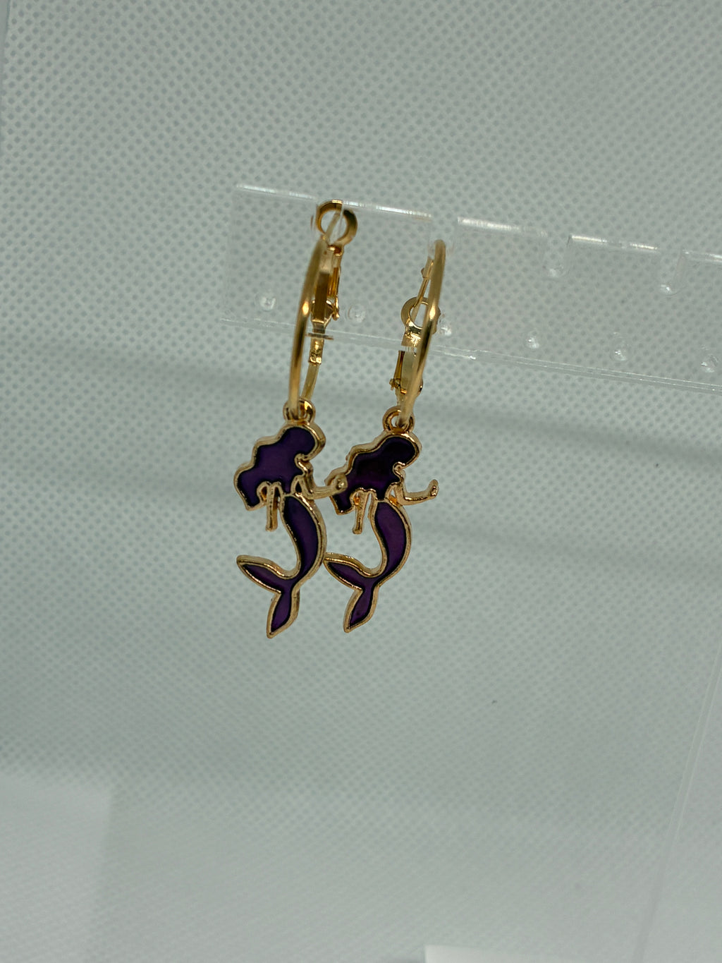 Purple Mermaid Hoops