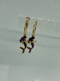 Purple Mermaid Hoops