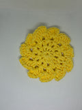 Yellow Crochet Coaster