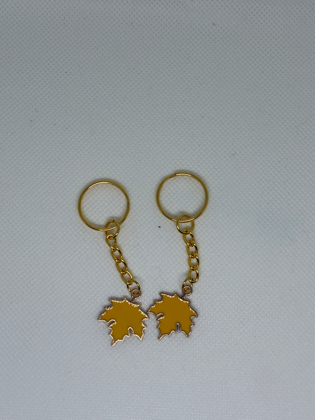 Yellow Maple Leaf Keychain