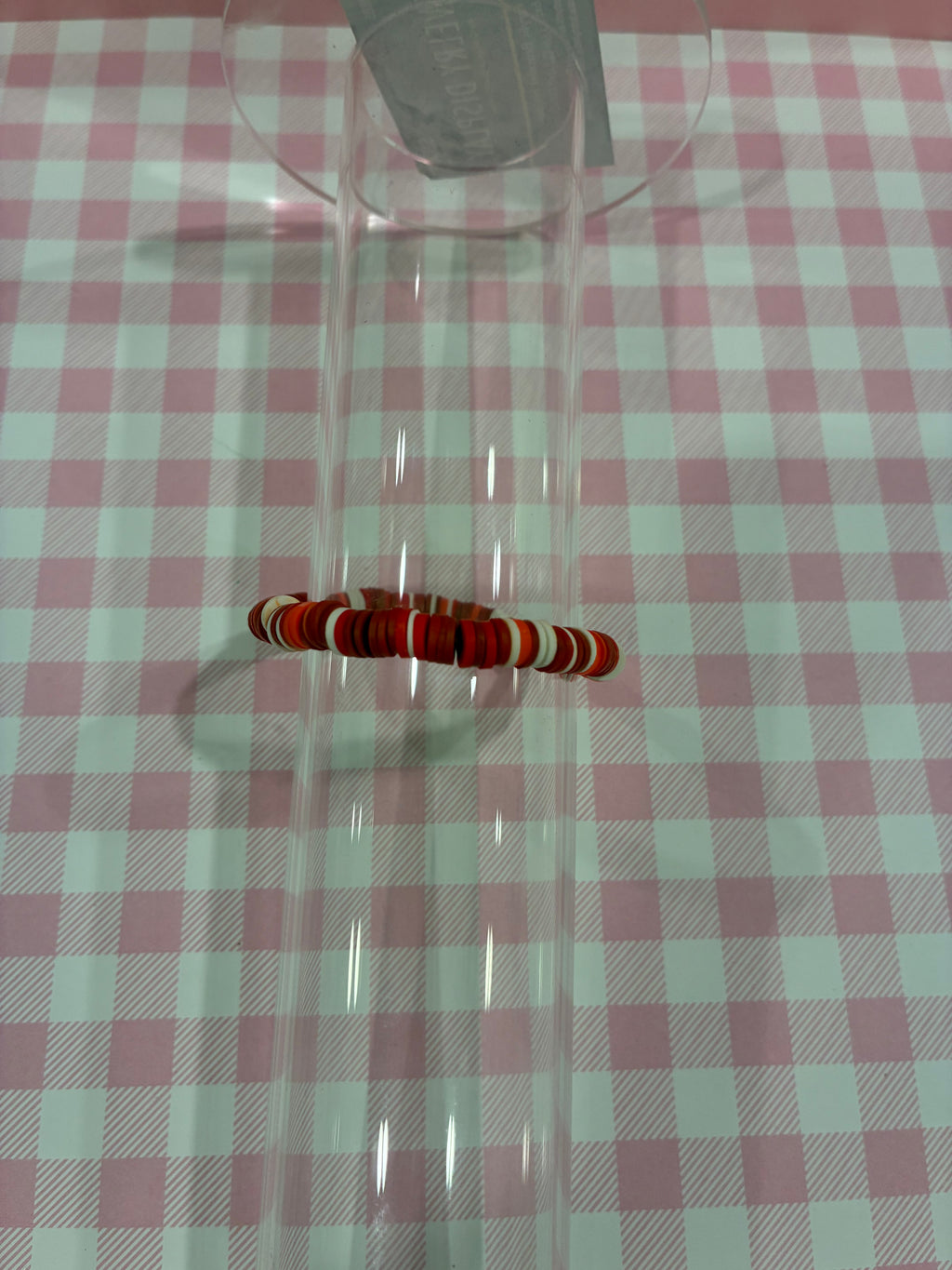 Red Clay Bead Bracelet