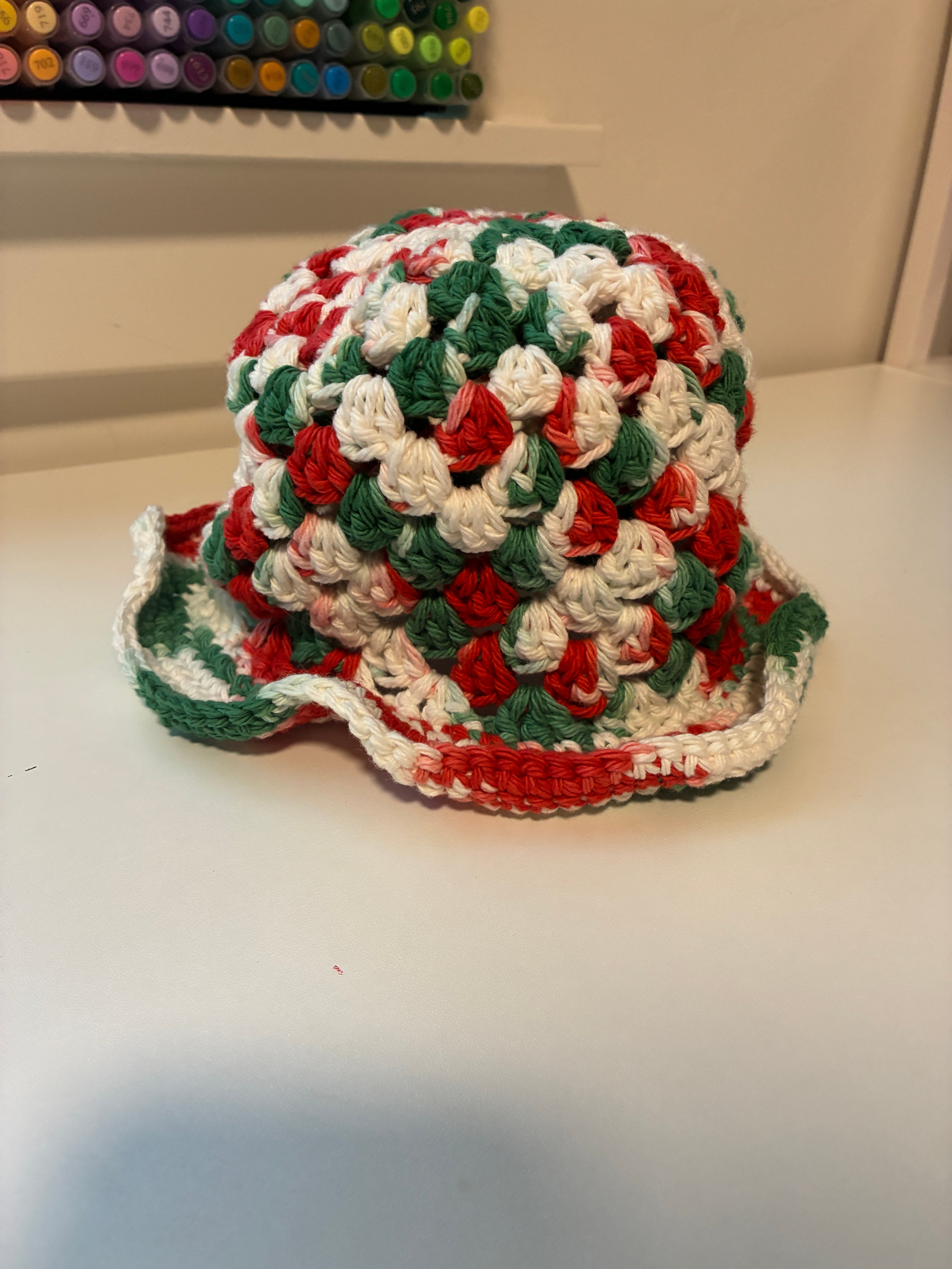 Crochet Christmas Bucket Hat