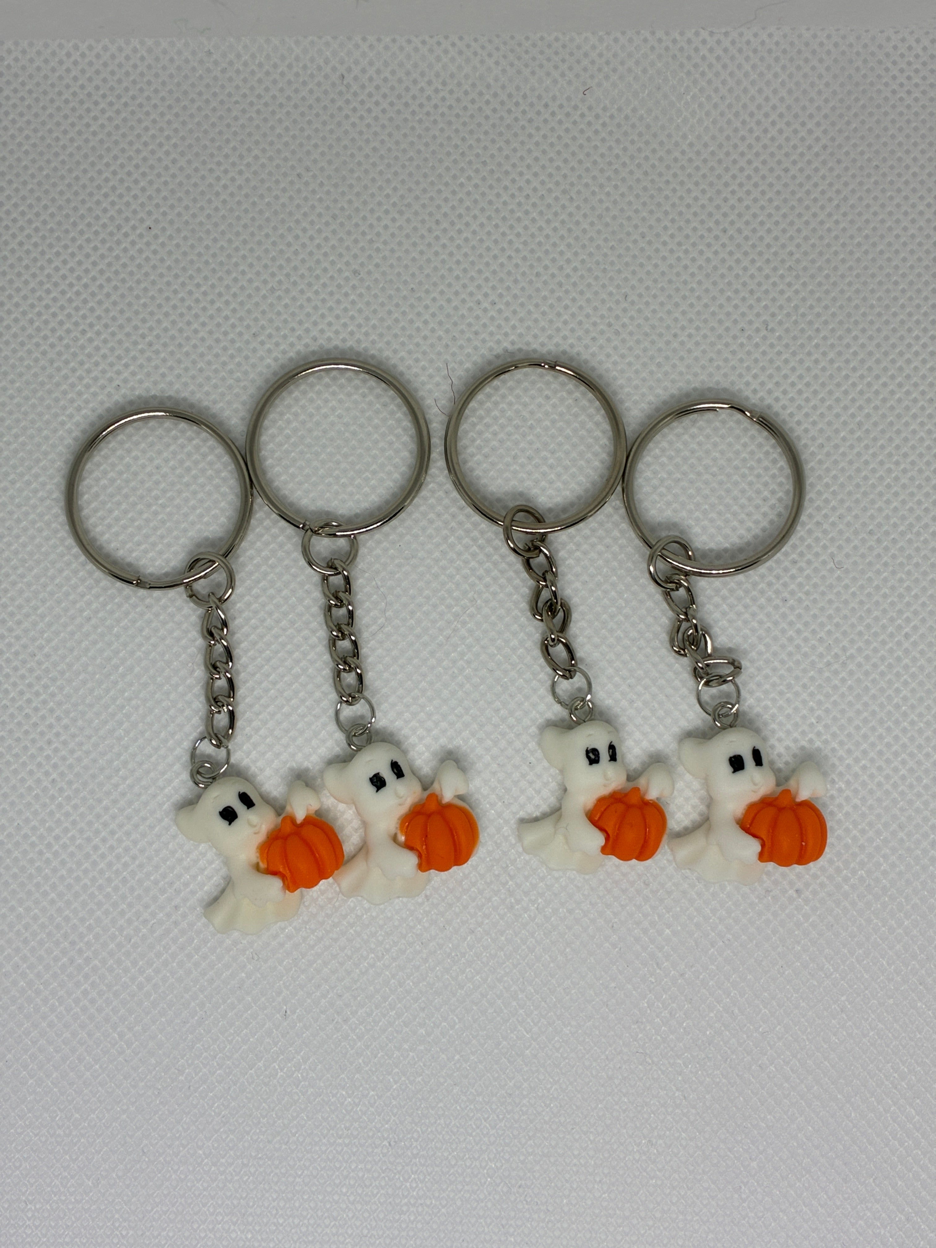 Pumpkin Ghost Keychain
