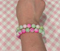 Poison Ivy Dyed Jade Beaded Bracelet
