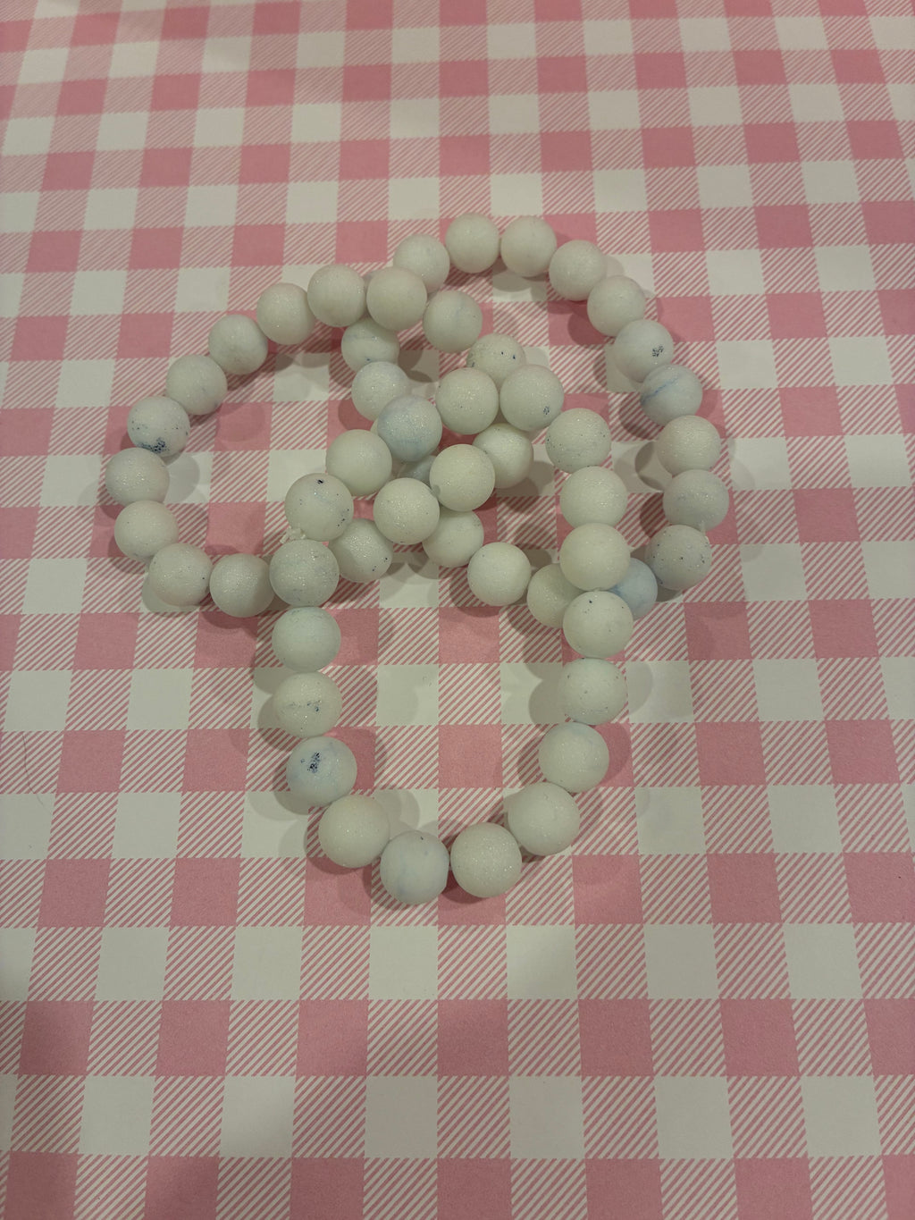 Blue Marble Beaded Bracelet