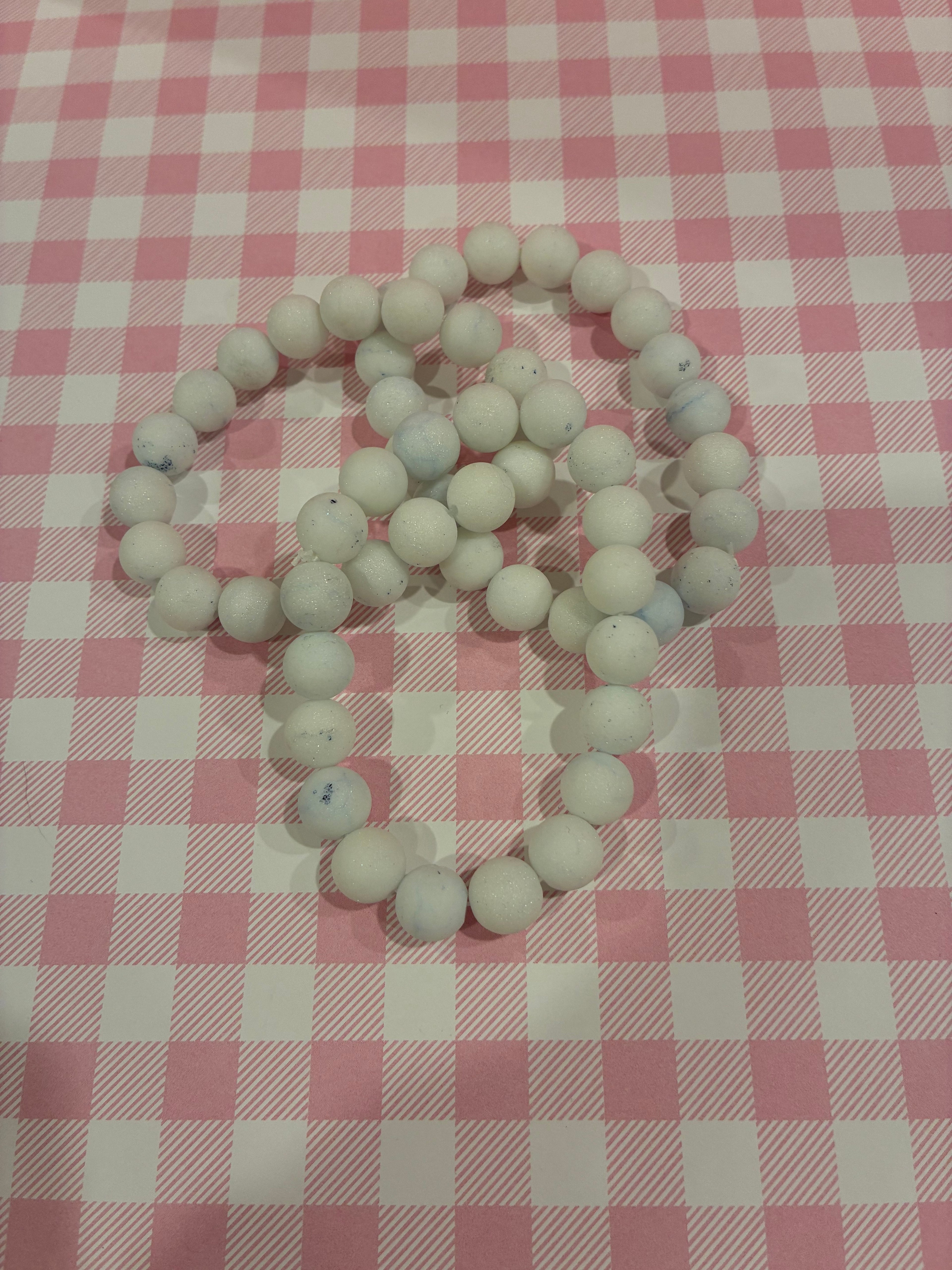 Blue Marble Beaded Bracelet