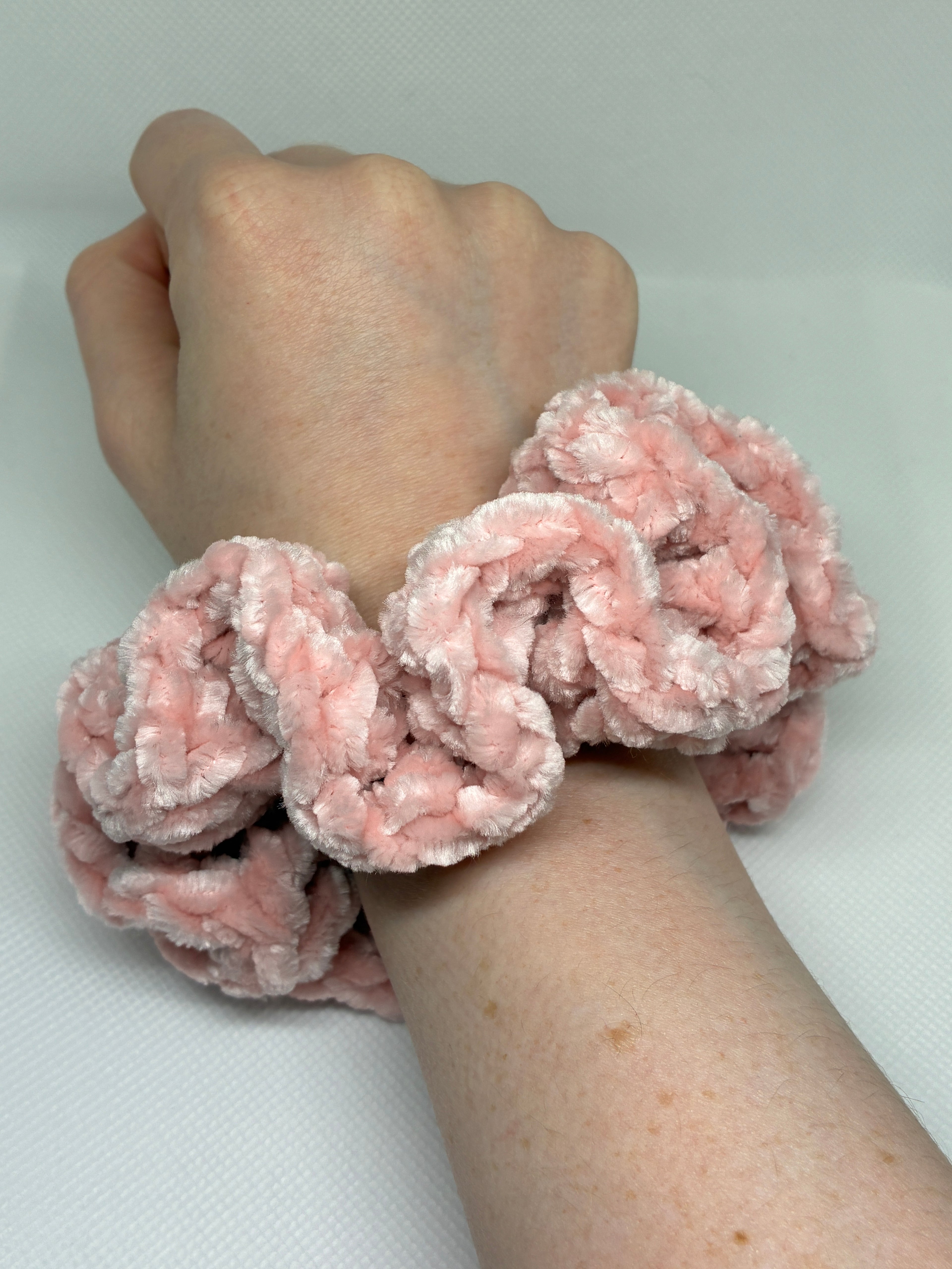 Pink Velvet Scrunchie