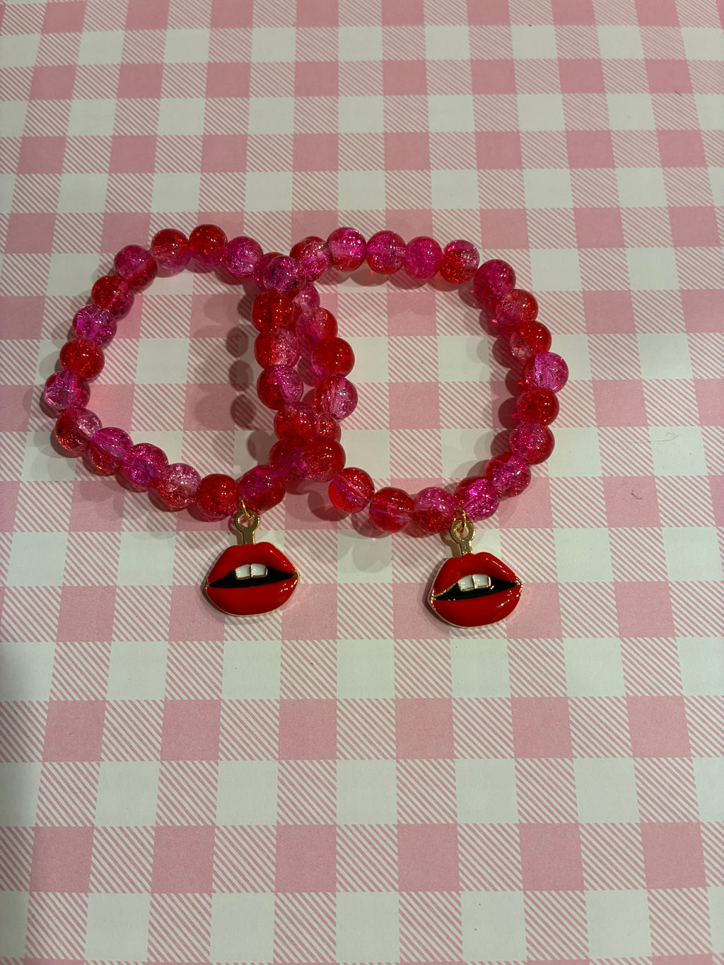 Valentine’s Kiss Beaded Bracelet
