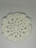 White Crochet Coaster