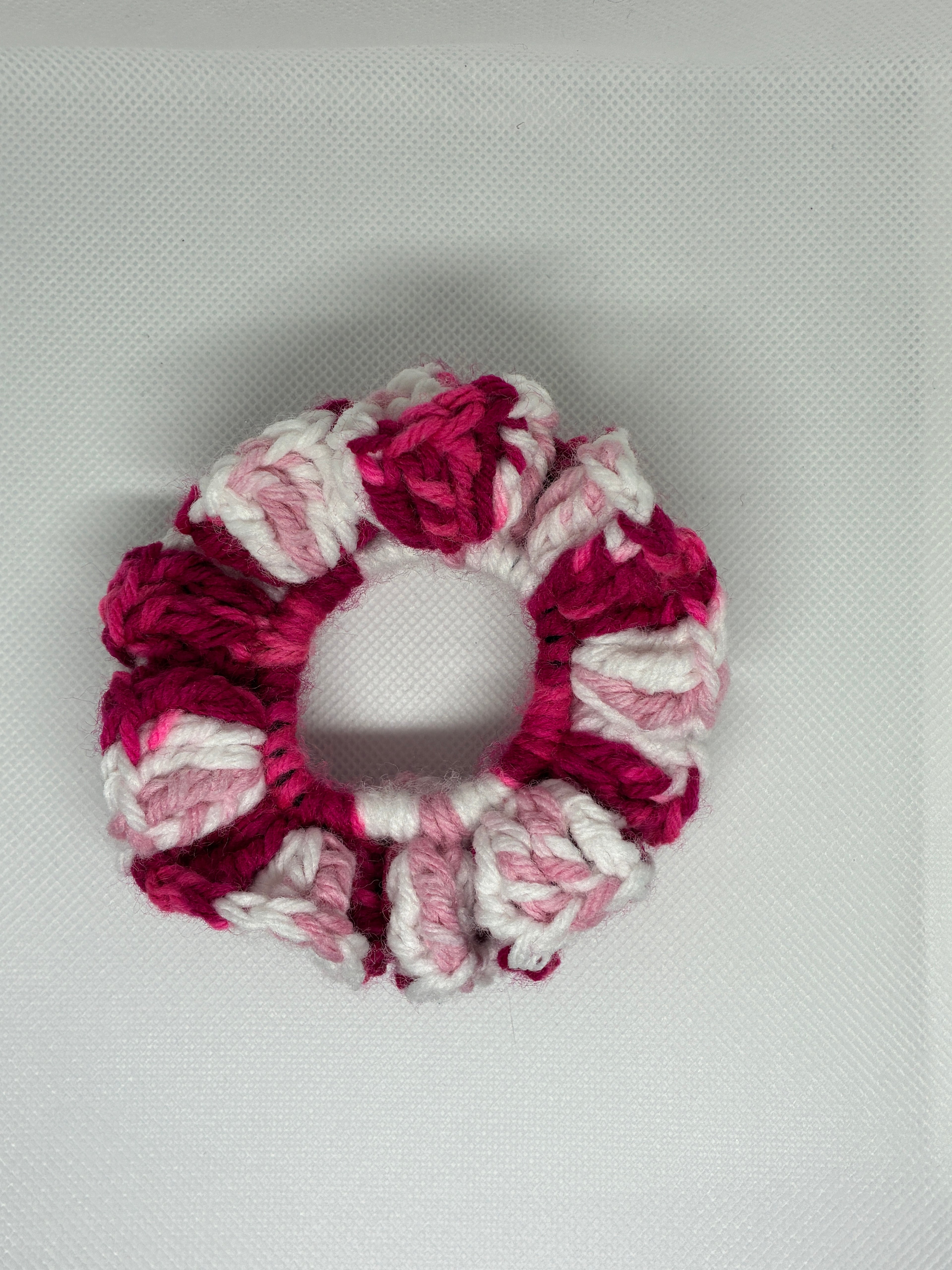 Pink Stripey Scrunchie