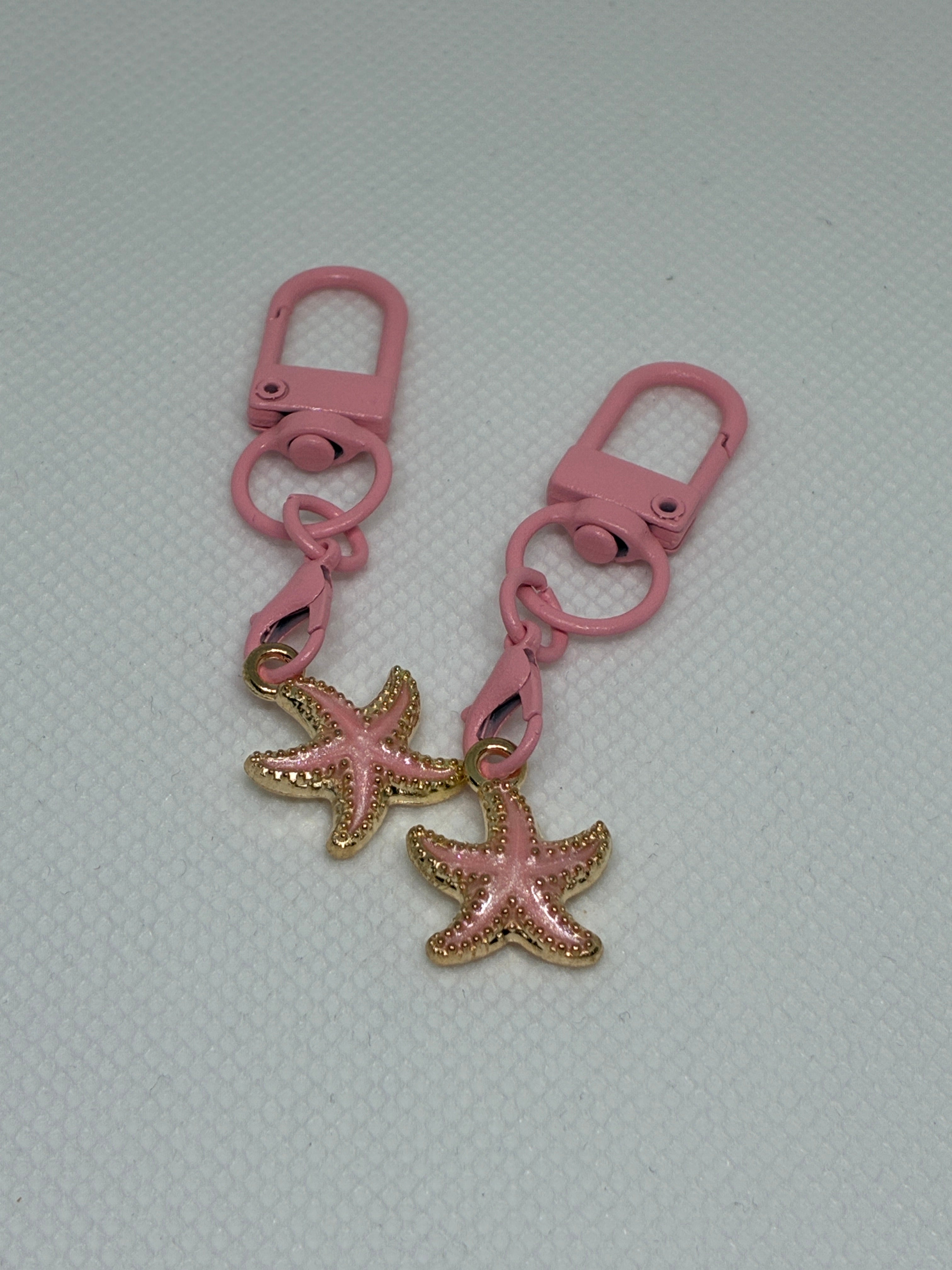 Pink Starfish Keychain