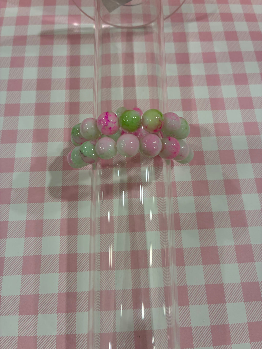 Poison Ivy Dyed Jade Beaded Bracelet