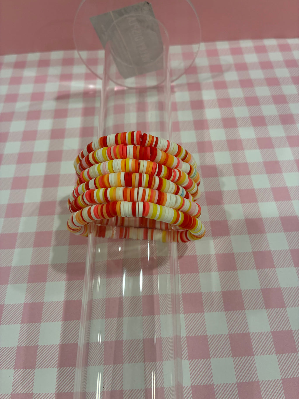 Summer Sunset Clay Bead Bracelet