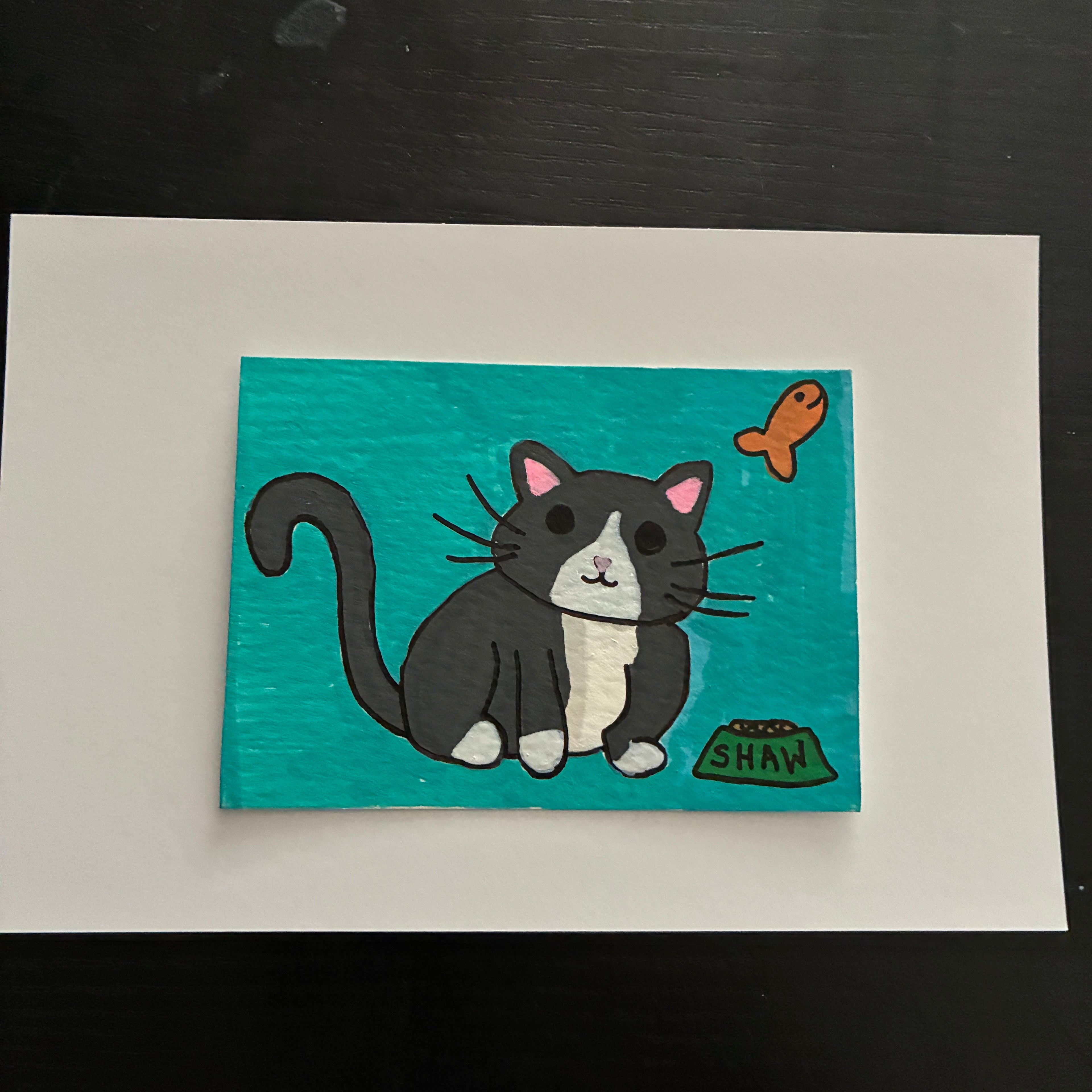 “Shaw” Original Acrylic ACEO Mini Art