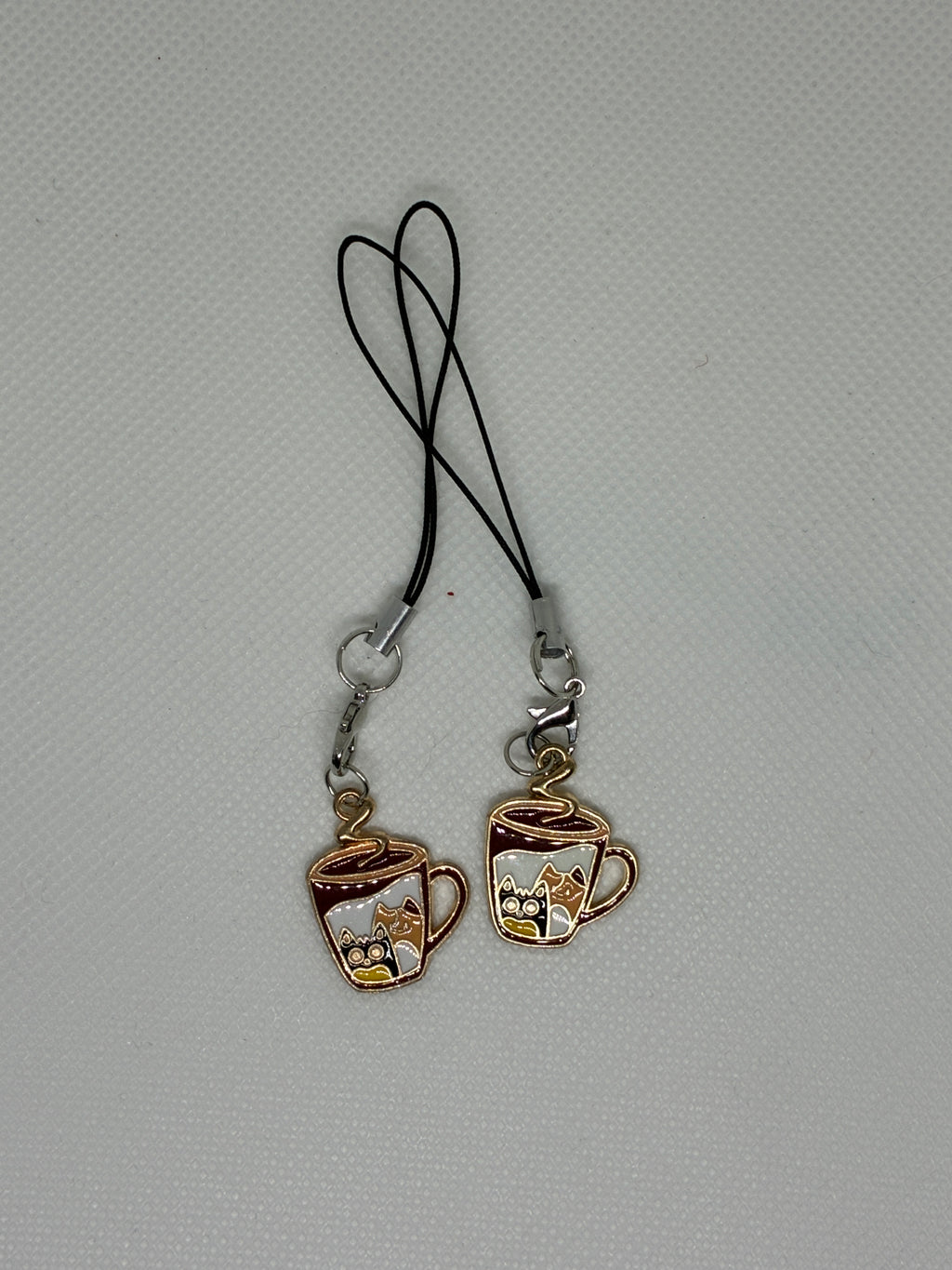 Cat Espresso Cup Phone Charm