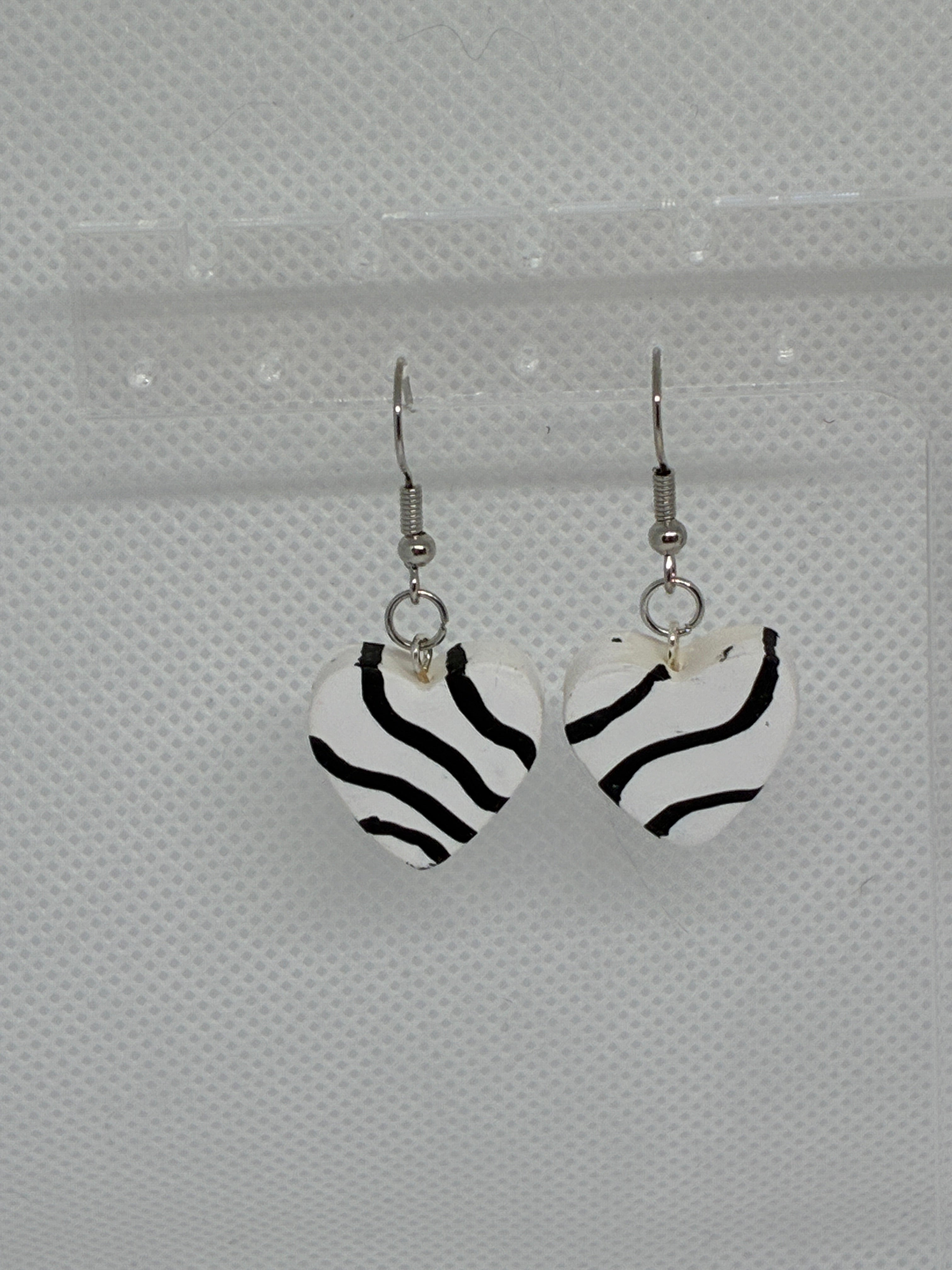 Clay Zebra Cake Earrings