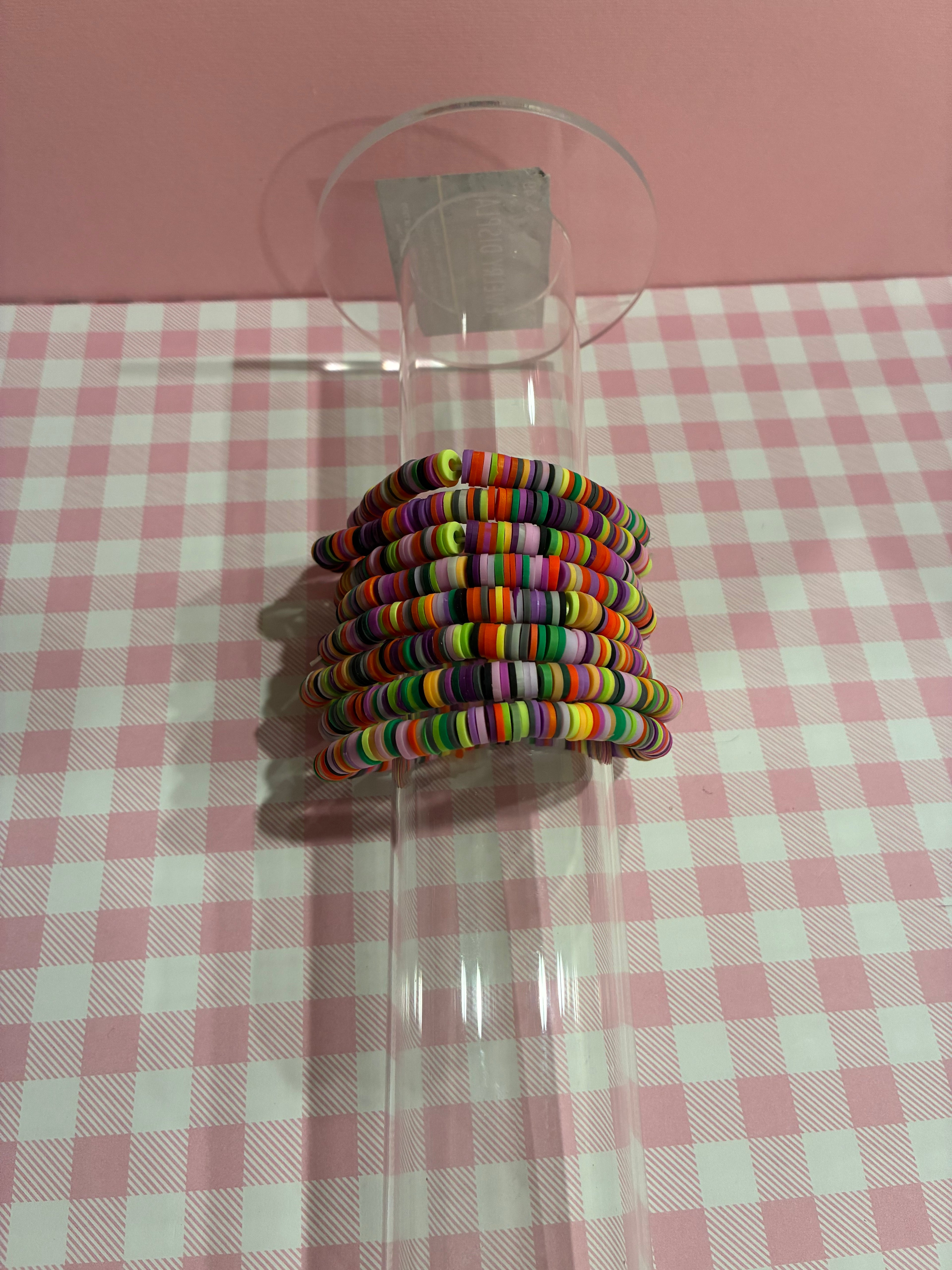 Monster Mash Confetti Clay Bead Bracelet