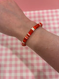 Red Clay Bead Bracelet