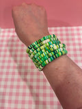 Green Clay Bead Bracelet
