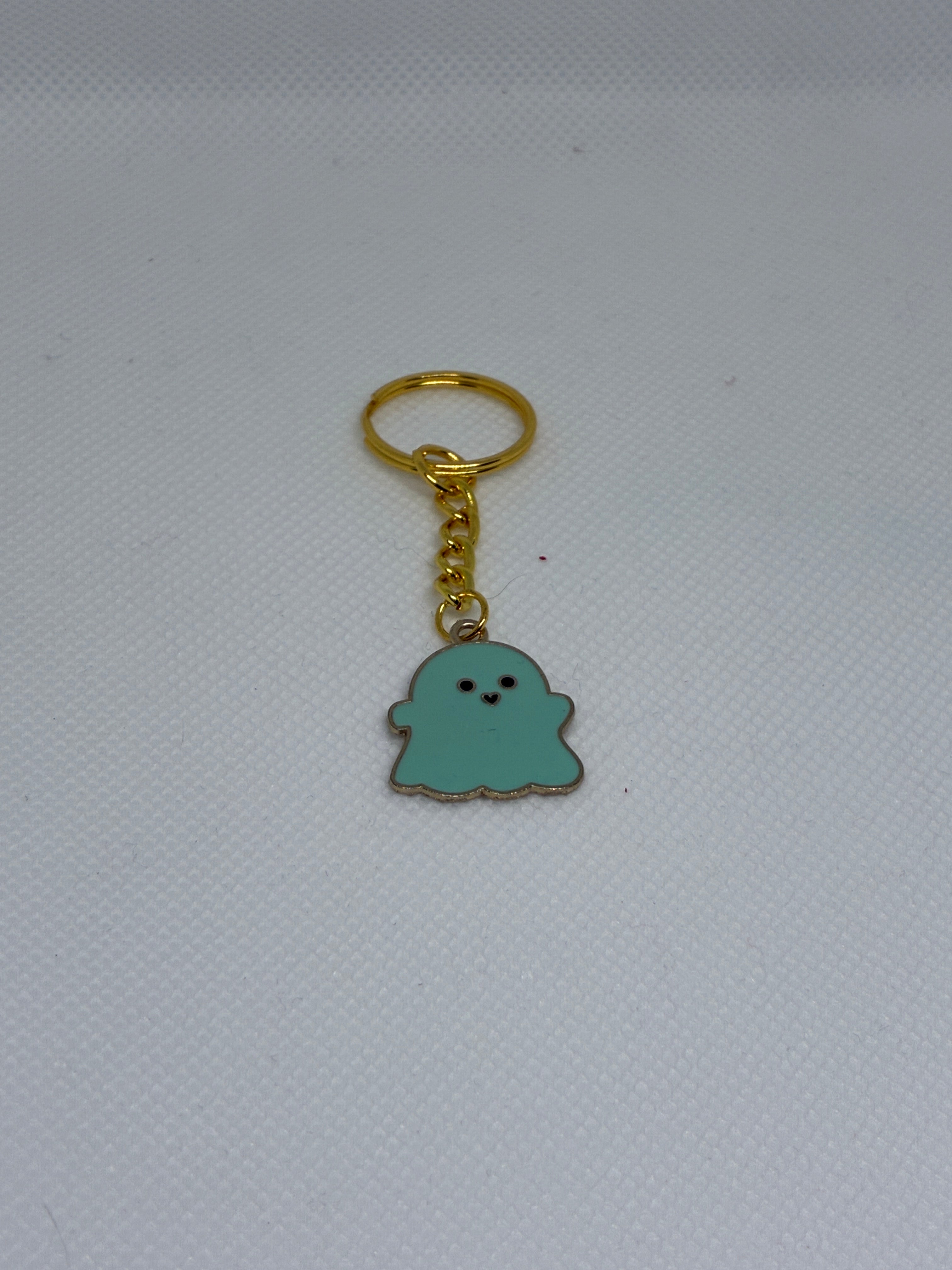 Teal Ghost Keychain