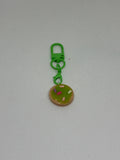 Green Clay Cookie Keychain