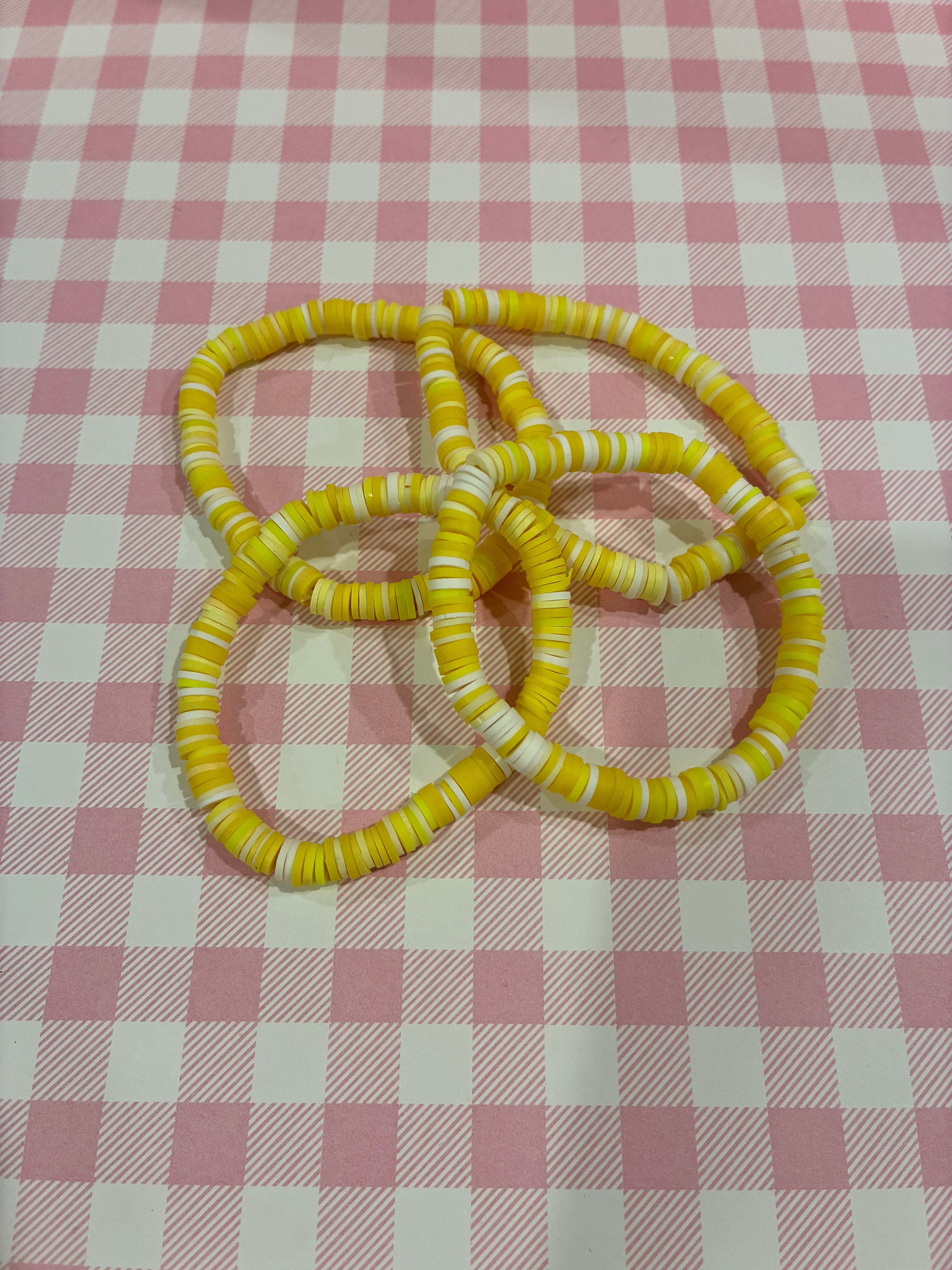 Yellow Clay Bead Bracelet