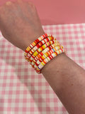 Summer Sunset Clay Bead Bracelet