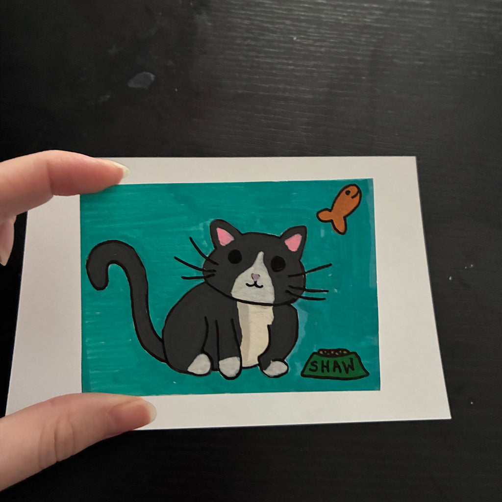 “Shaw” Original Acrylic ACEO Mini Art